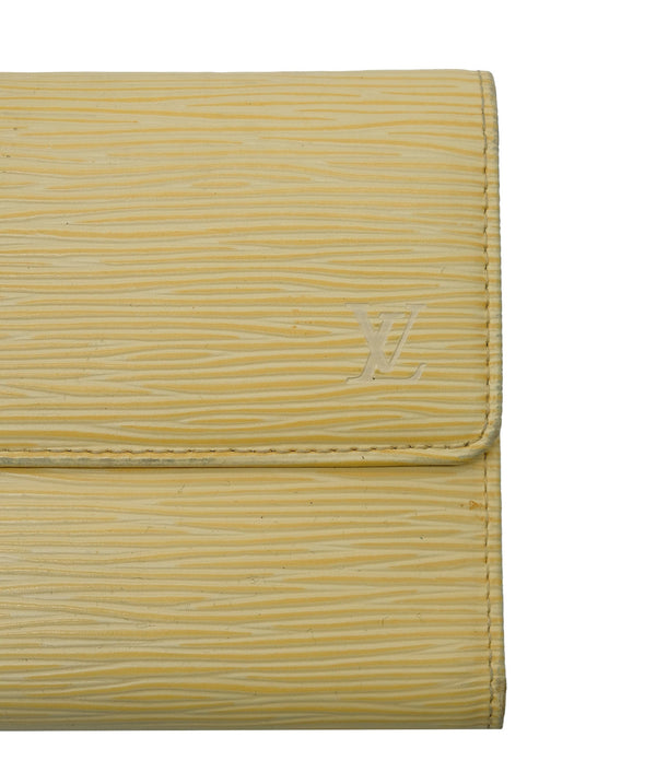Louis Vuitton Louis Vuitton Sarah wallet epi leather Beige RJC2927