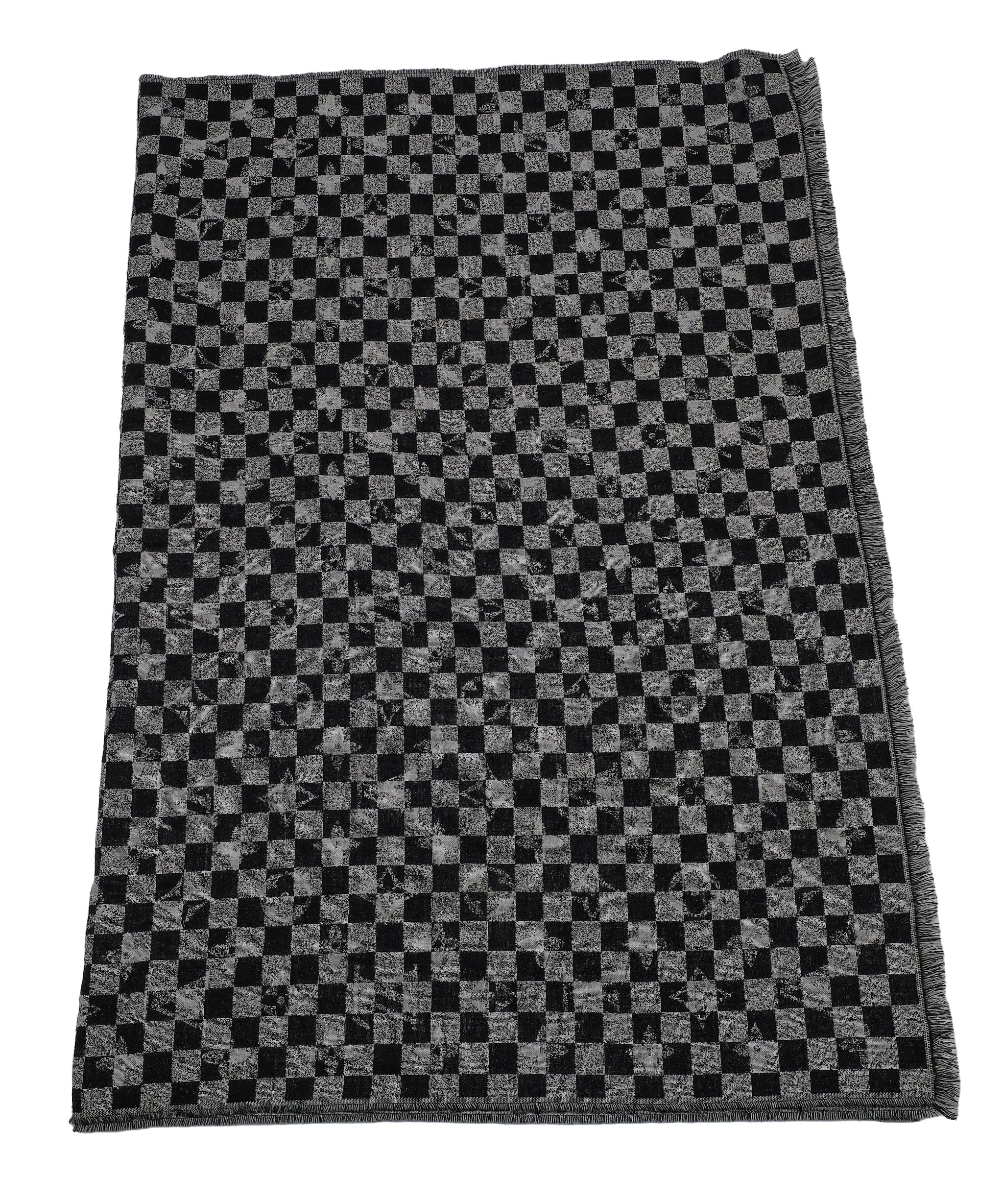 Louis Vuitton Louis vuitton Scarf black white and grey RJC3165