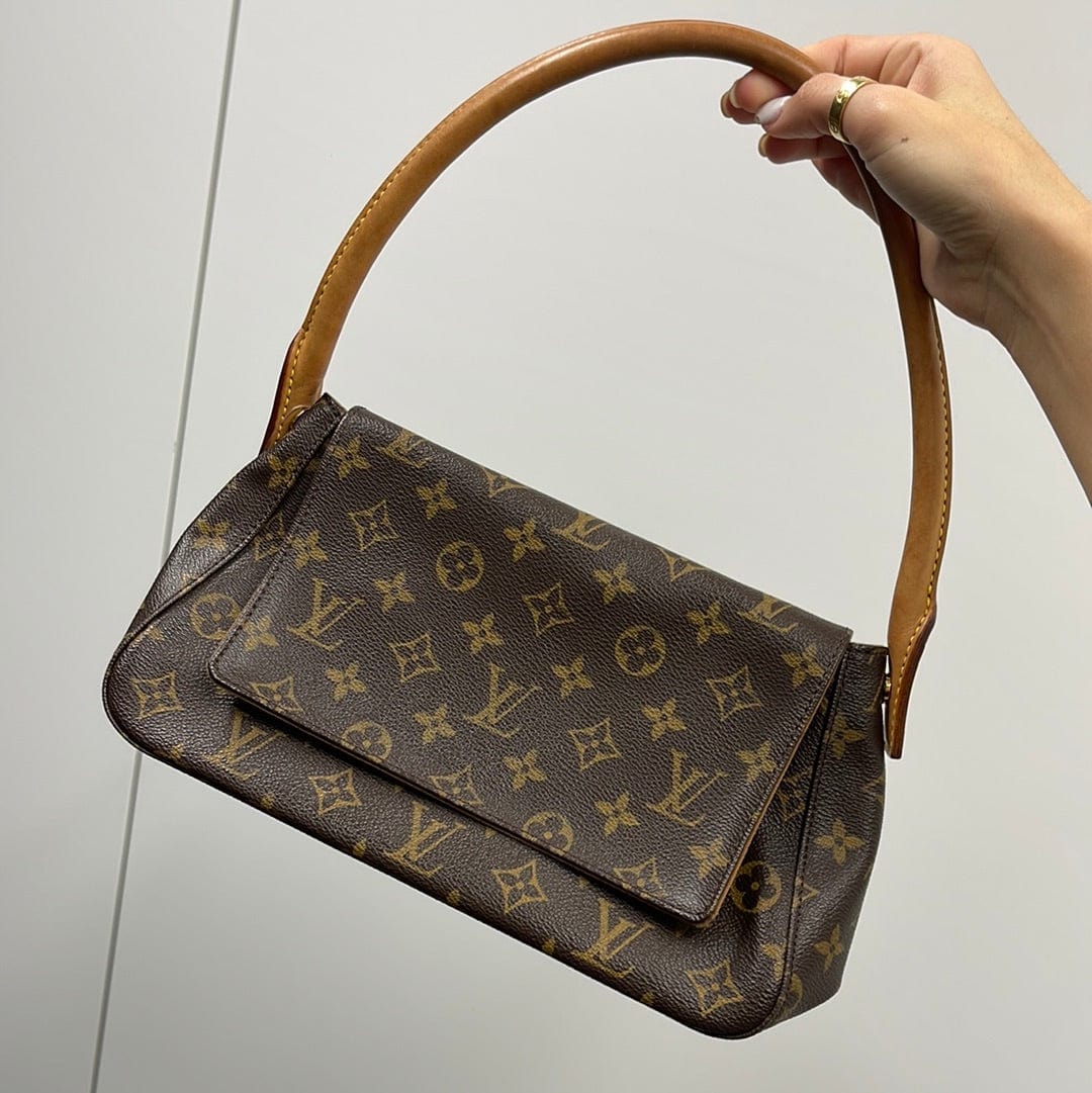 Louis Vuitton LOUIS VUITTON Monogram Coated Canvas Mini Looping Bag