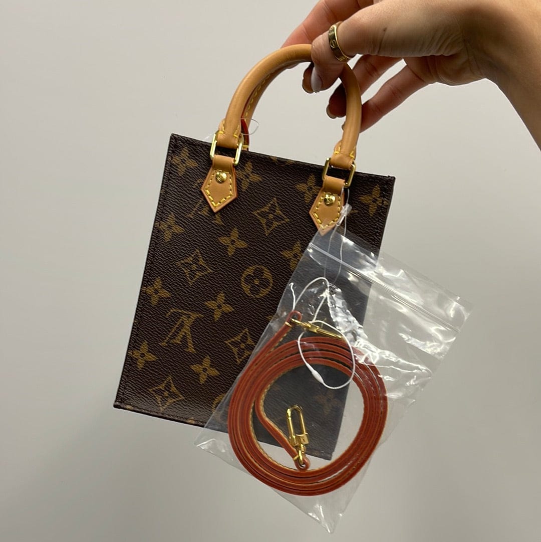 Louis Vuitton LOUIS VUITTON Petit Sac Plat Monogram Coated Canvas Bag