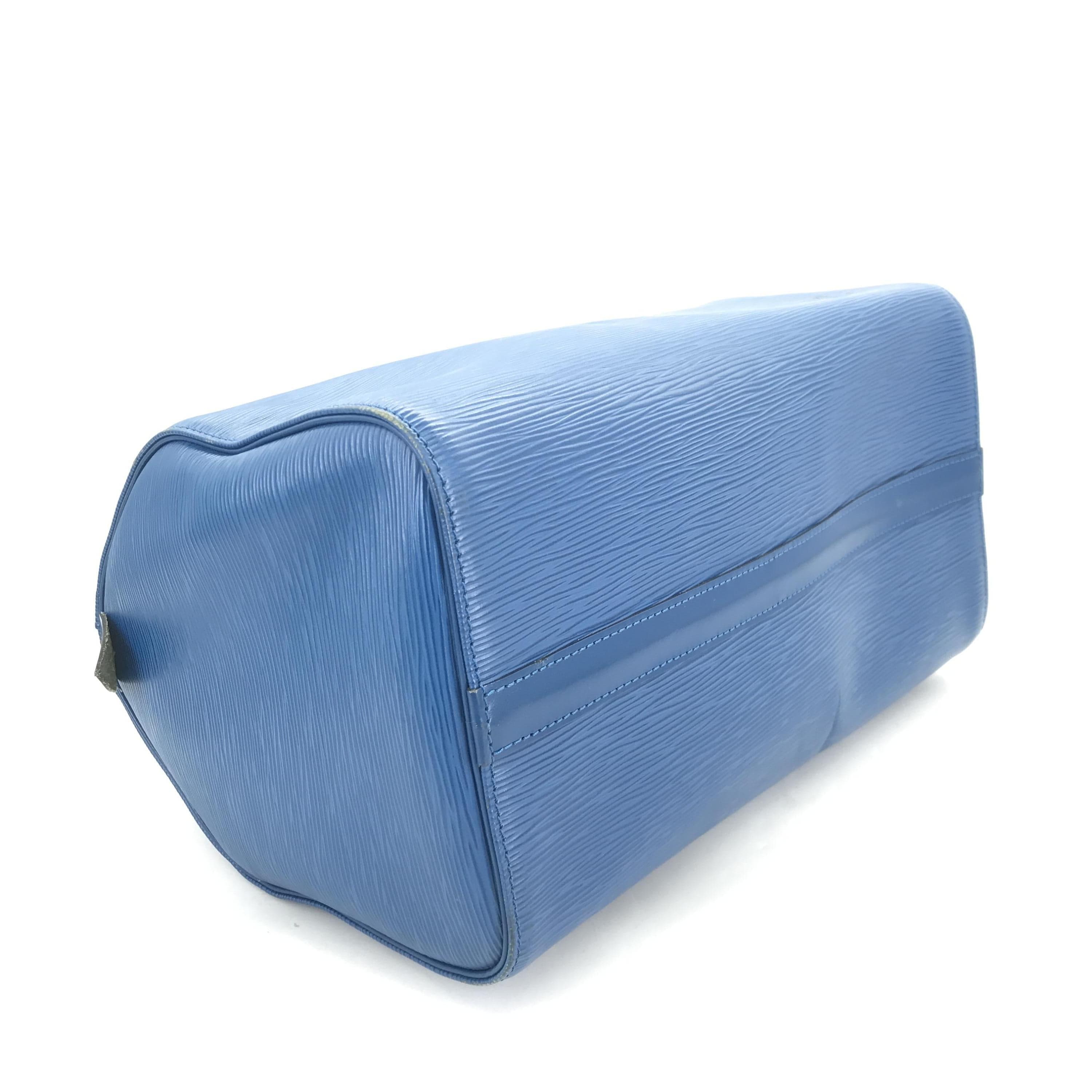 Louis Vuitton Gifted Louis Vuitton Epi Leather Speedy 30 Handbag in Blue ALC3198