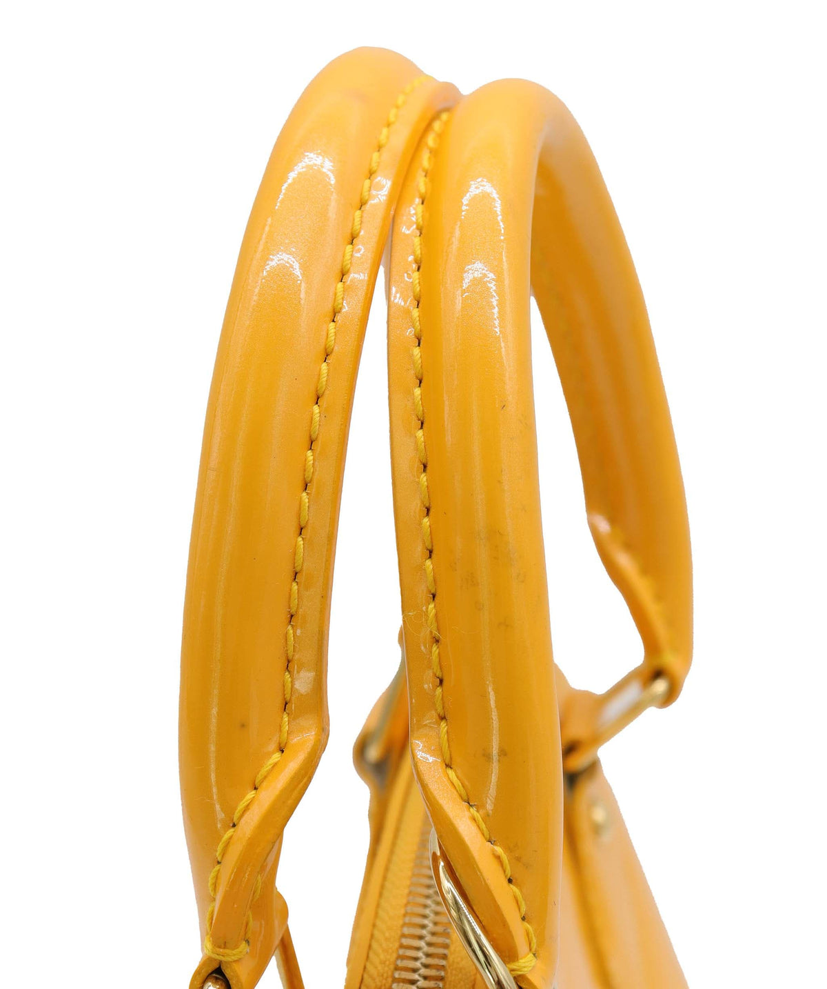 Louis Vuitton Louis Vuitton Alma BB Yellow Vernis ASC5334
