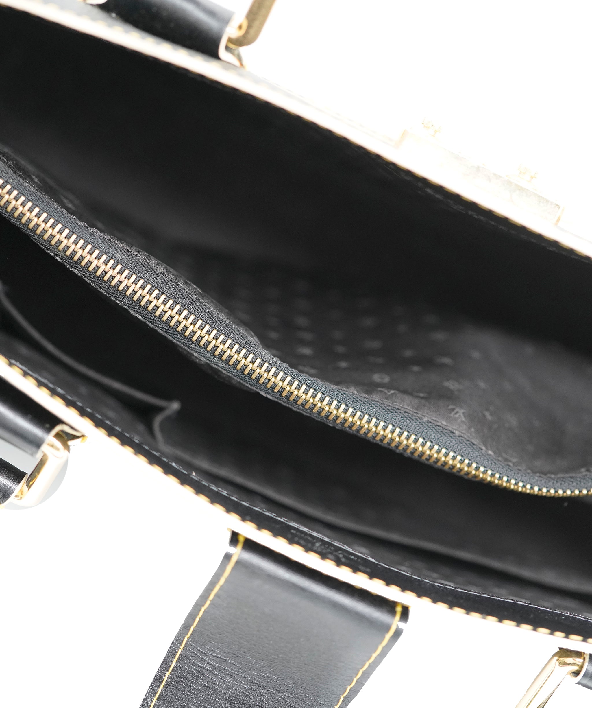 Louis Vuitton Louis Vuitton Black Leather Tote Bag  AGC3016