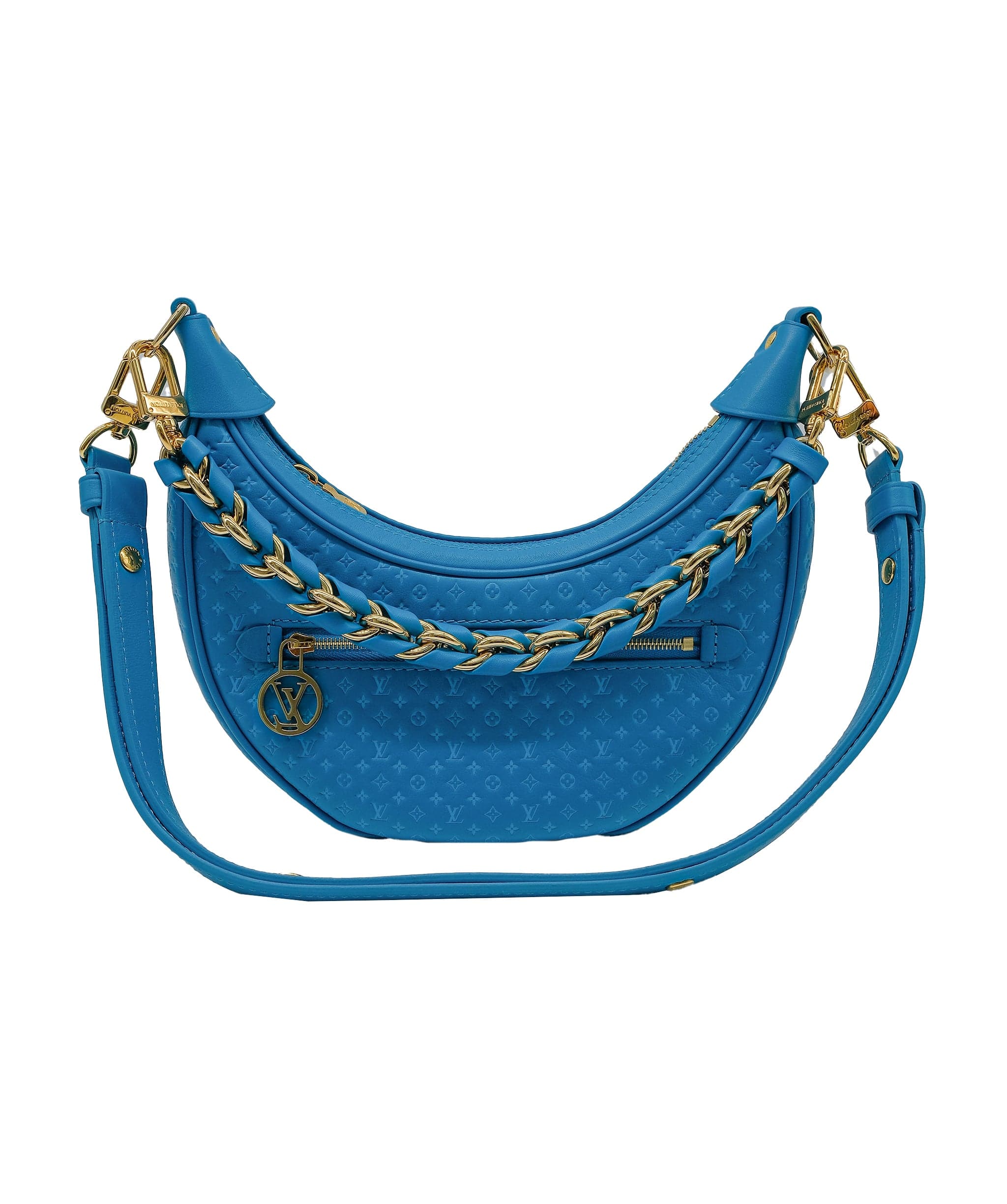 Louis Vuitton Louis Vuitton Blue Nano Leather Loop Bag RJC3754