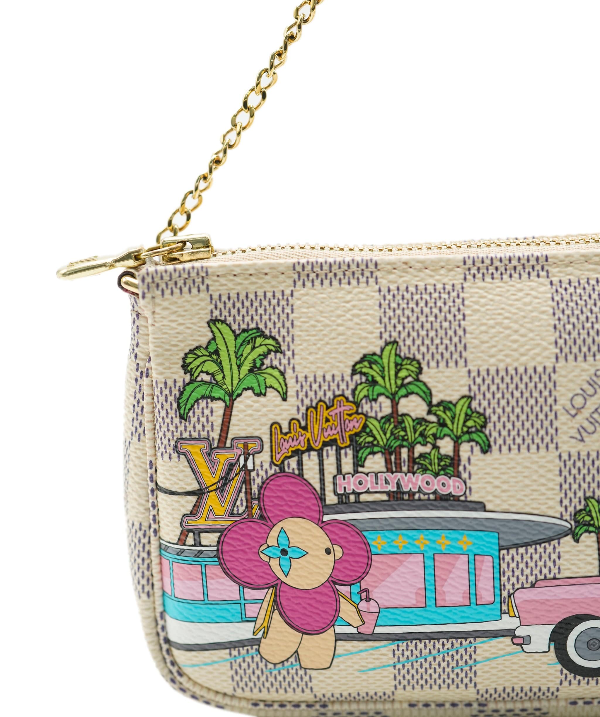 Handbag Pochette Louis Vuitton Damier Azur Vuitton Damier Azur