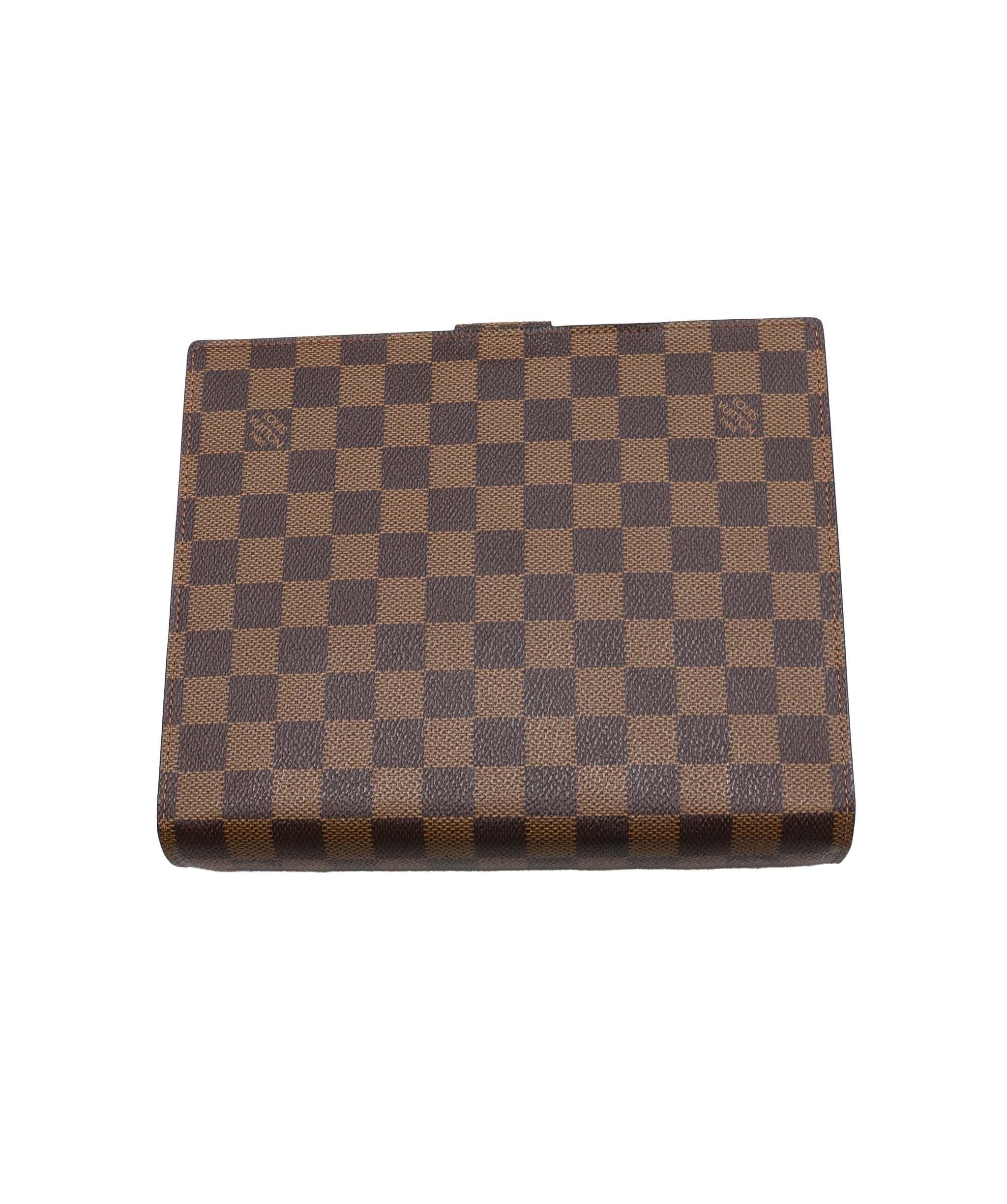 Louis Vuitton LOUIS VUITTON Damier Ebene Agenda GM Day Planner Cover R20009 LV Auth 28663A DXBV0064