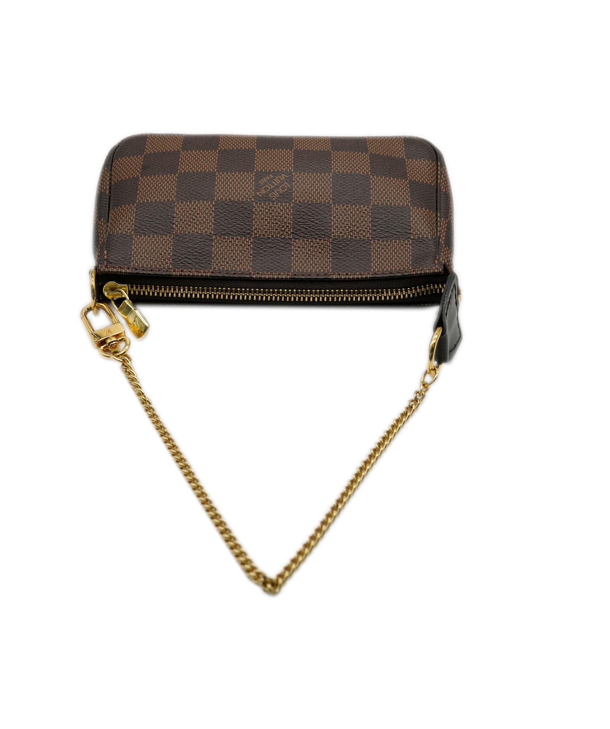 Mini pochette accessoires fashion damier ebene