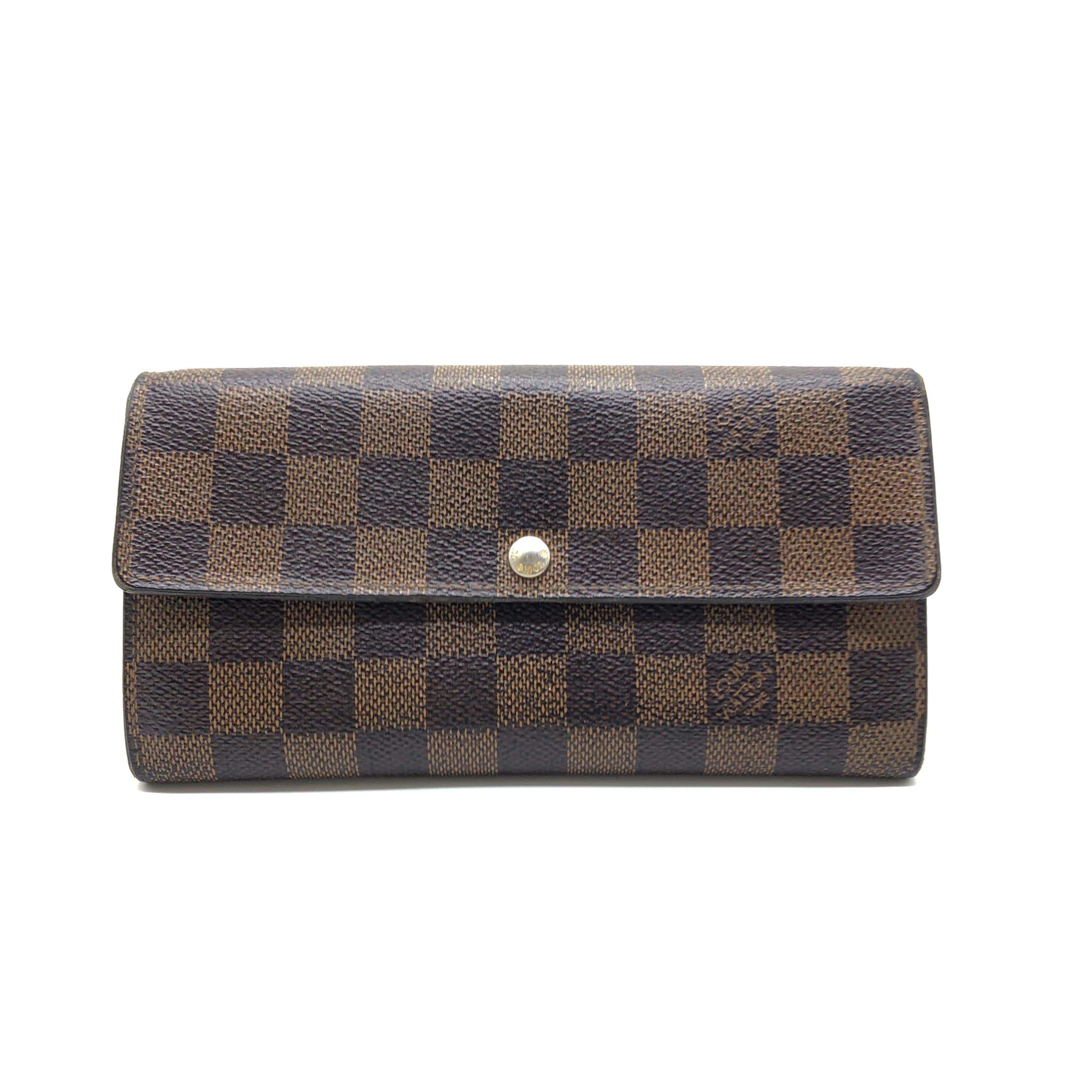 Louis Vuitton Louis Vuitton Damier Ebene Portefeuille Sara Long Wallet ALC3197