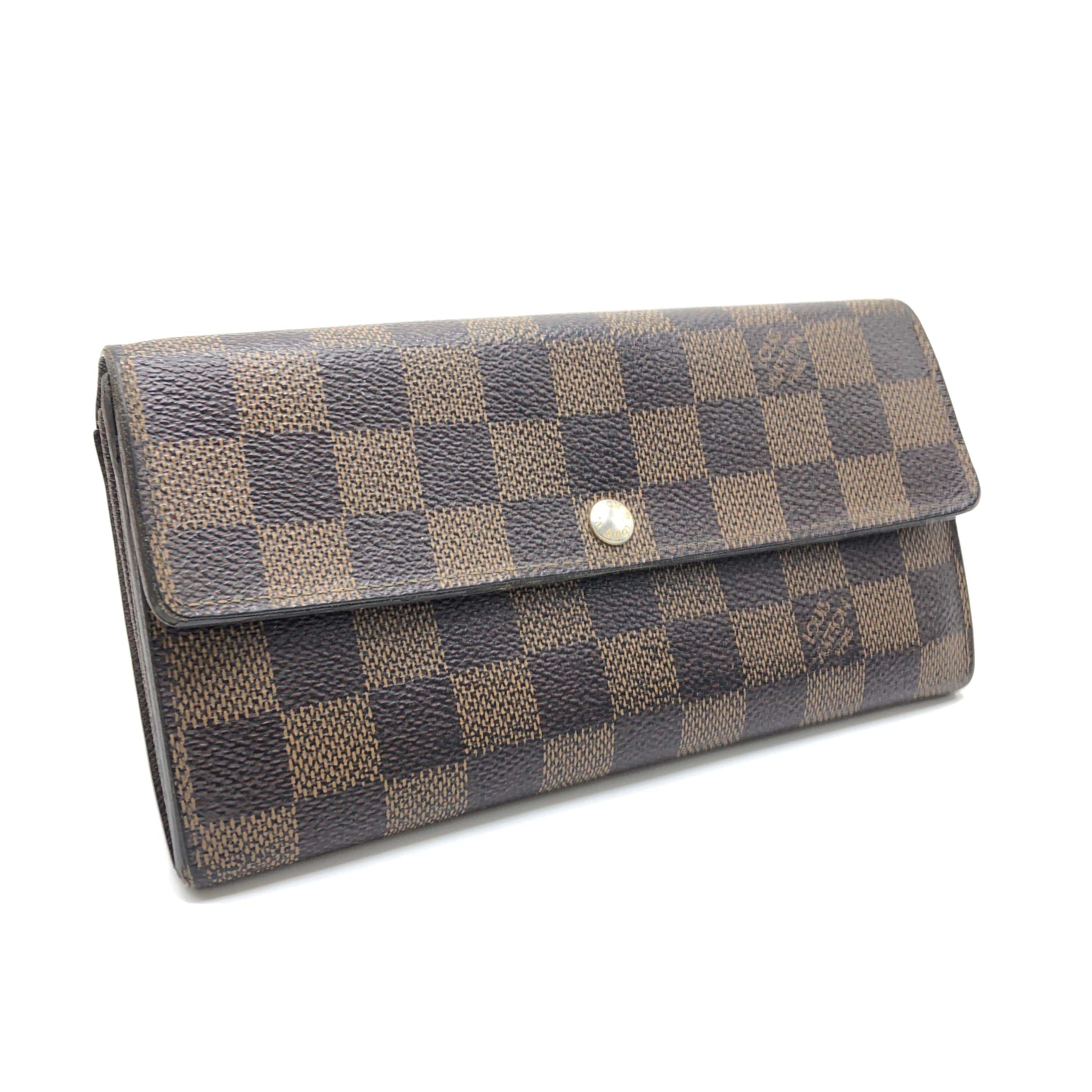 Louis Vuitton Louis Vuitton Damier Ebene Portefeuille Sara Long Wallet ALC3197