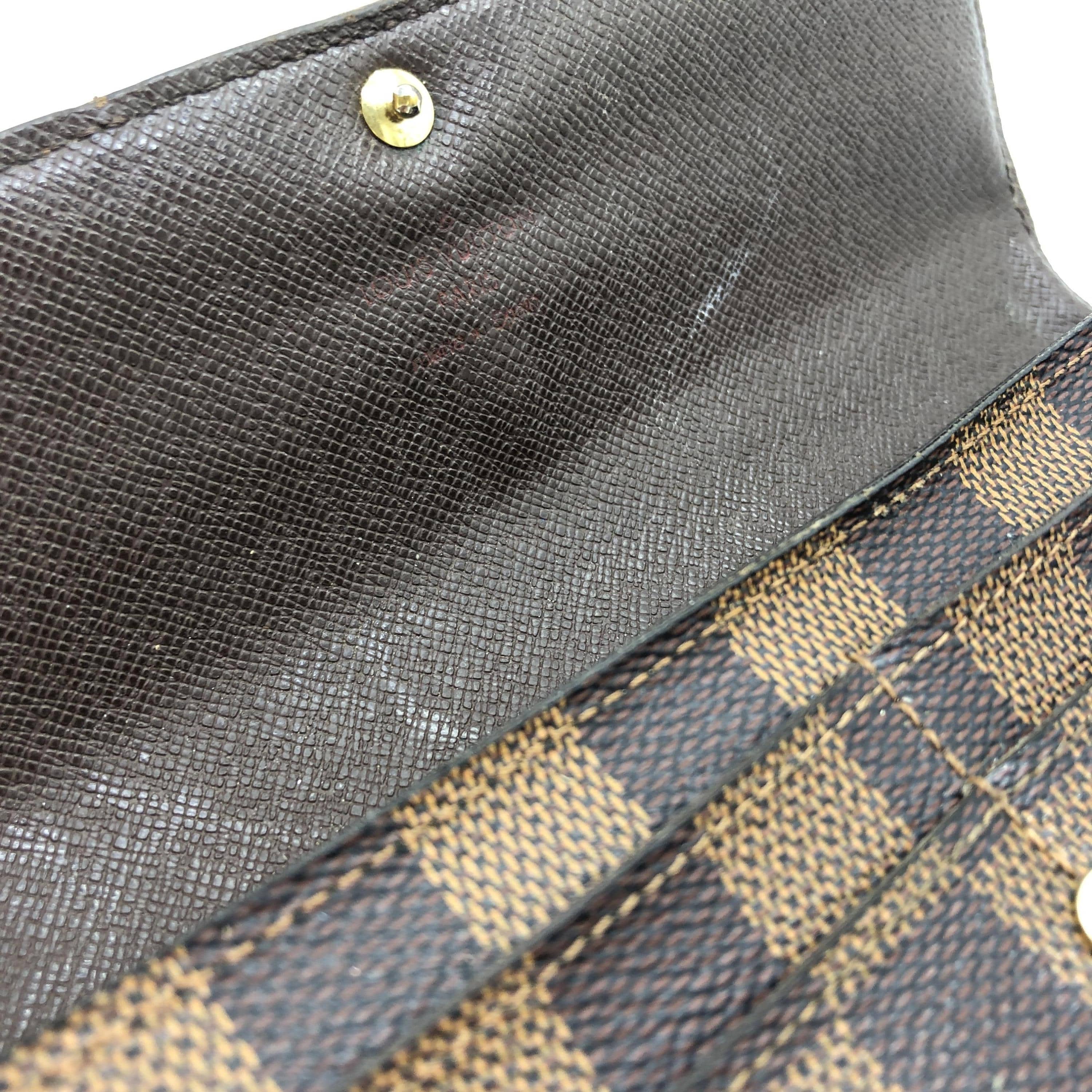 Louis Vuitton Louis Vuitton Damier Ebene Portefeuille Sara Long Wallet ALC3197