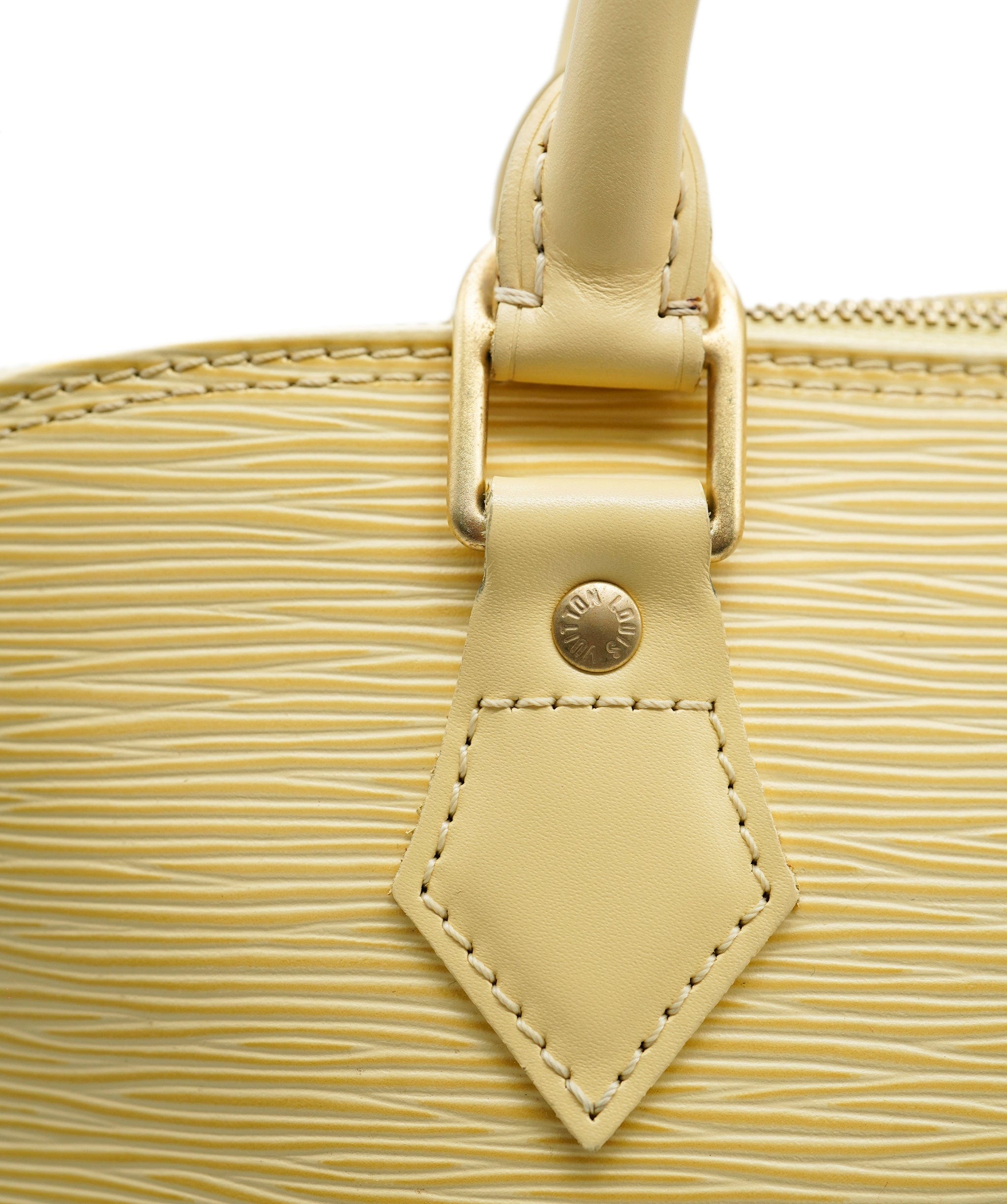 Louis Vuitton LOUIS VUITTON Epi Alma Hand Bag Cream Vanilla M5214A LV Auth 43643 ASC3072