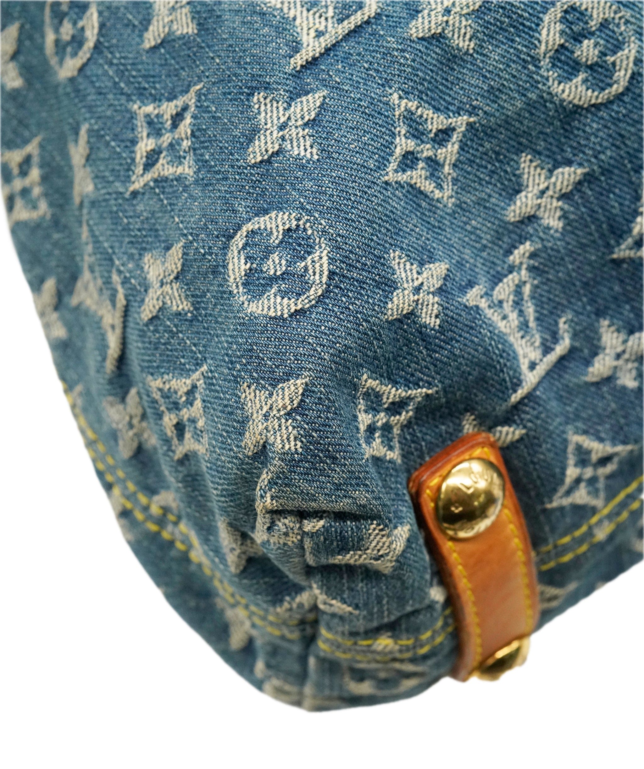 Louis Vuitton Louis Vuitton Monogram Denim Baggy GM Shoulder Bag in Blue 2005 ALL0943