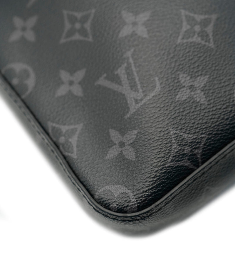 Louis Vuitton Monogram Eclipse iPad Cover M61870 Black Free Shipping