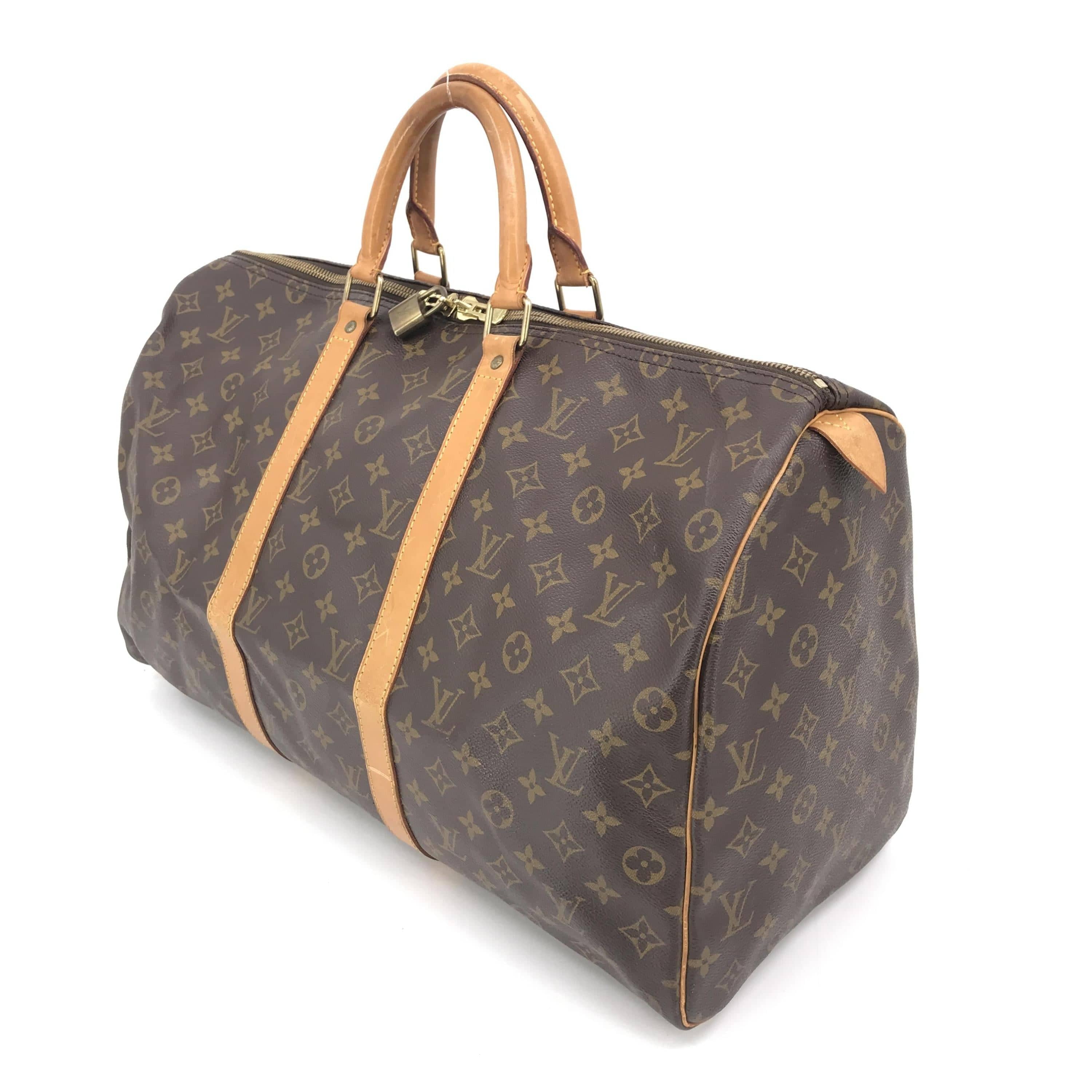 Louis Vuitton Louis Vuitton Monogram Keepall 50 Bag Brown ALC3214