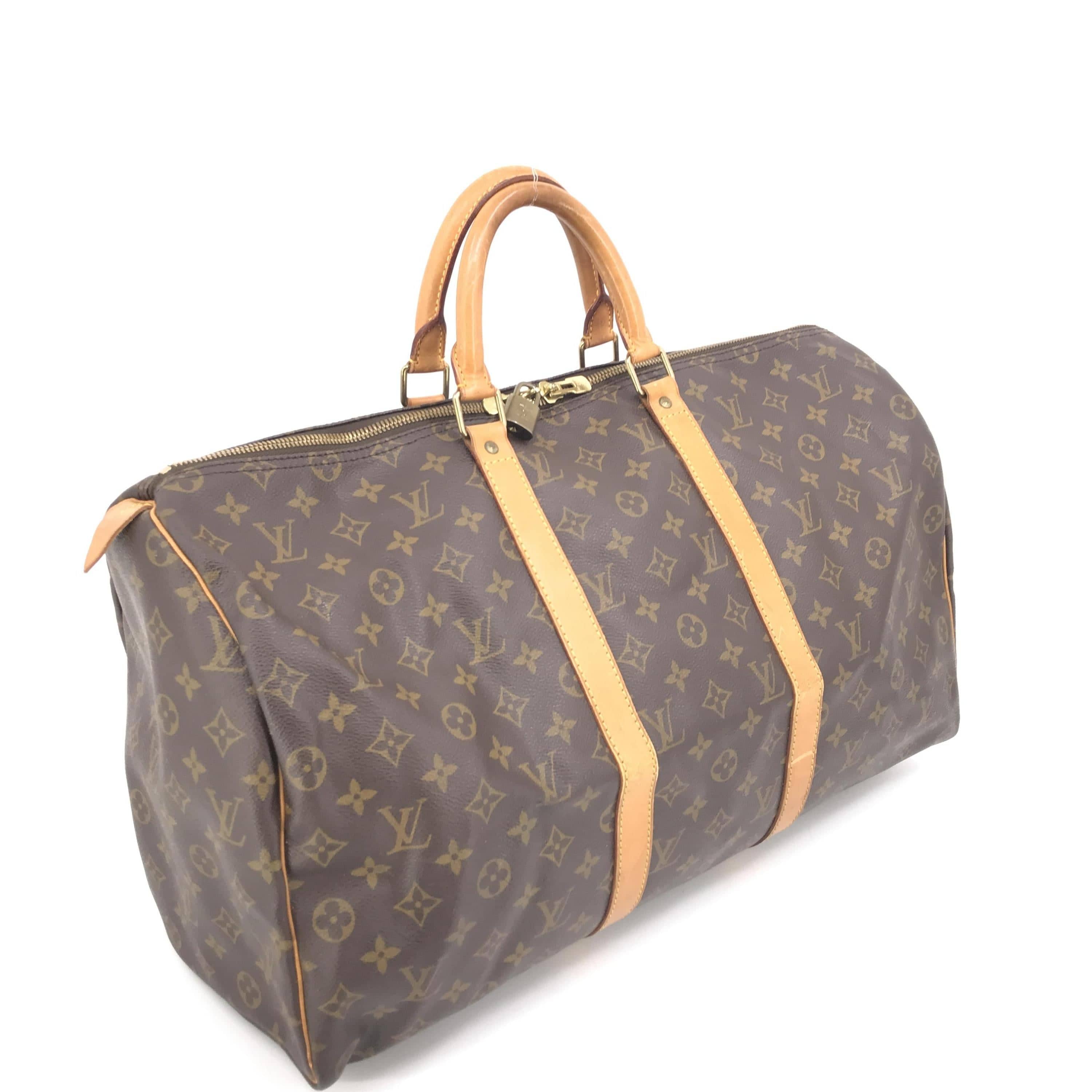 Louis Vuitton Louis Vuitton Monogram Keepall 50 Bag Brown ALC3214