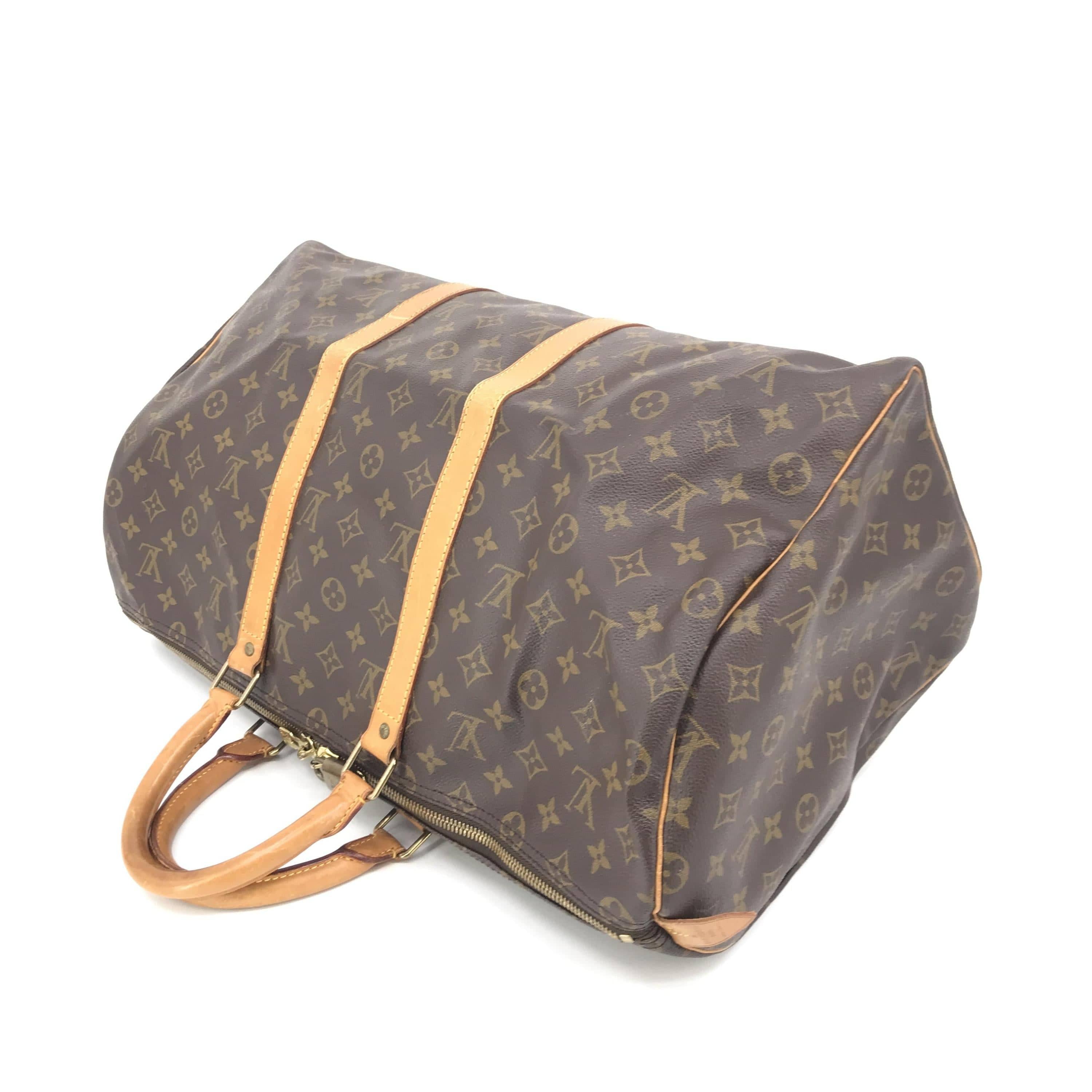 Louis Vuitton Louis Vuitton Monogram Keepall 50 Bag Brown ALC3214