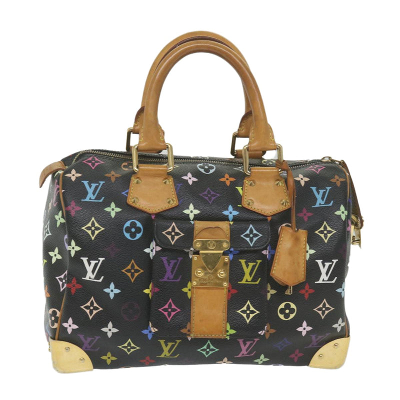Louis Vuitton Monogram Multicolour Speedy 30 Hand Bag Black M92642 LV ...
