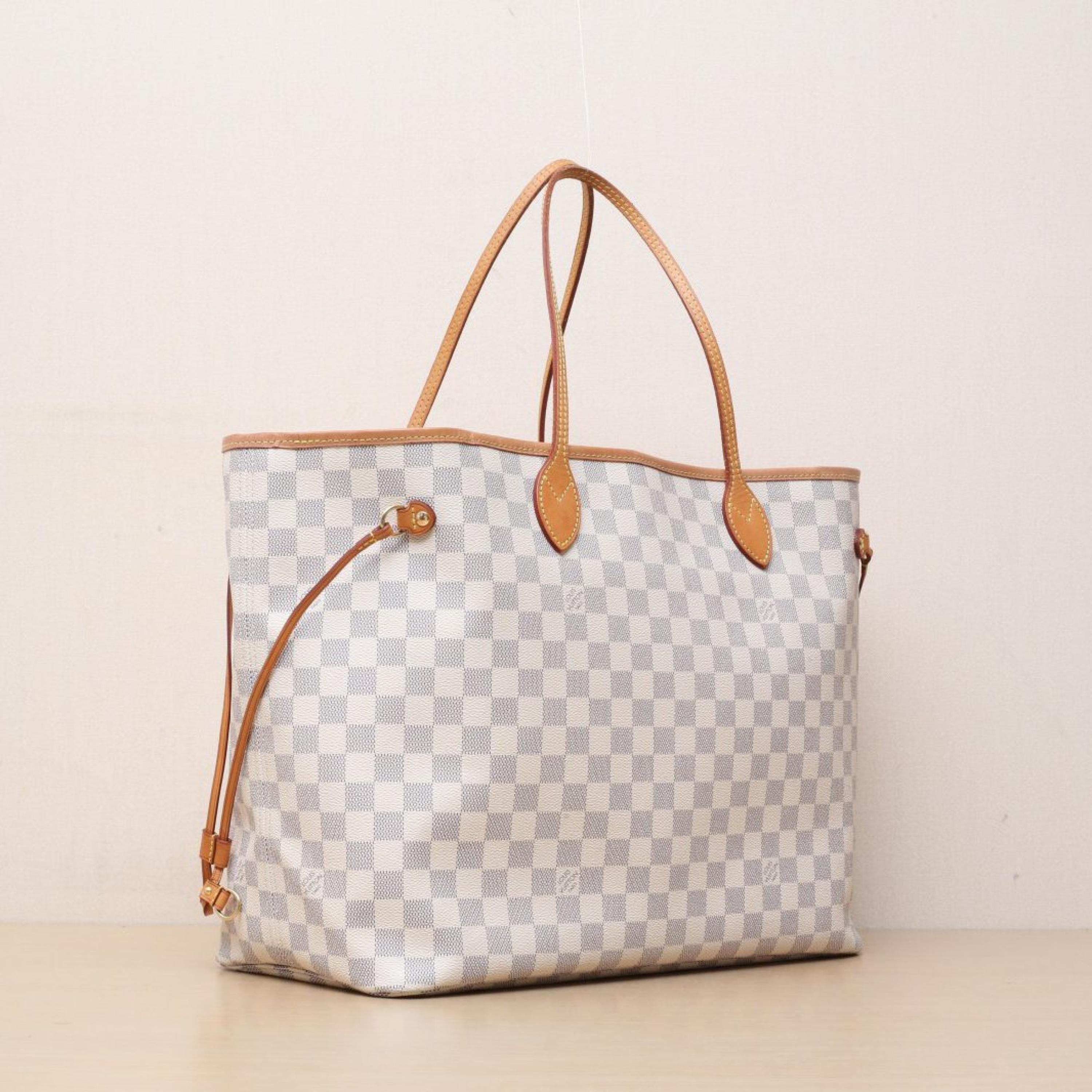 Louis Vuitton Louis Vuitton Neverfull Large 39 Gamete Bag White Checkered PVC with Gold Buckle 2019
sub-bag ALC3179