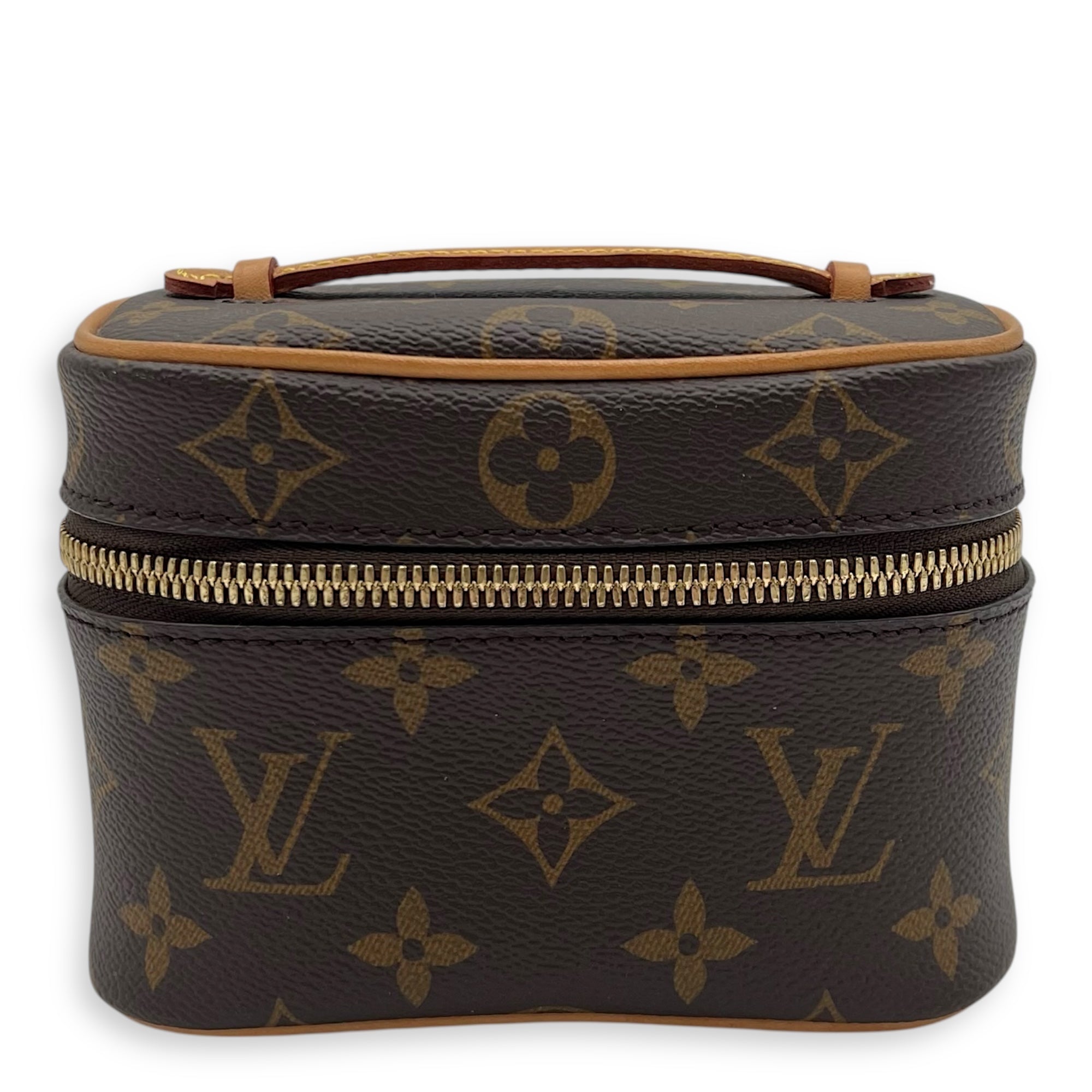 Louis Vuitton Louis Vuitton Nice Top Handle Bag Nano Brown in Monogram Coated Canvas, Gold hardware S2509-008044VZ