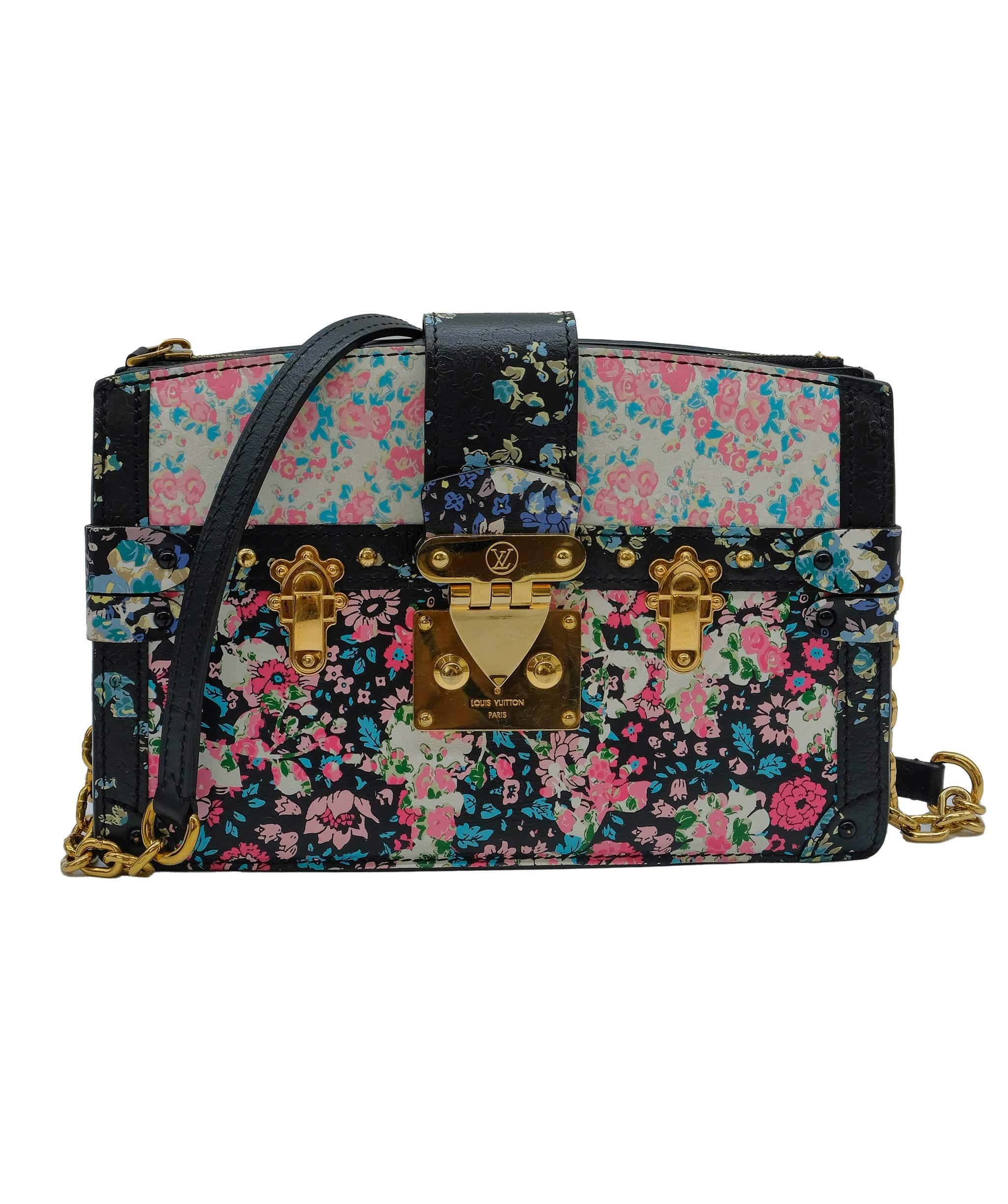 Louis Vuitton Louis Vuitton Trunk Clutch  Floral Print Leather ASC5331