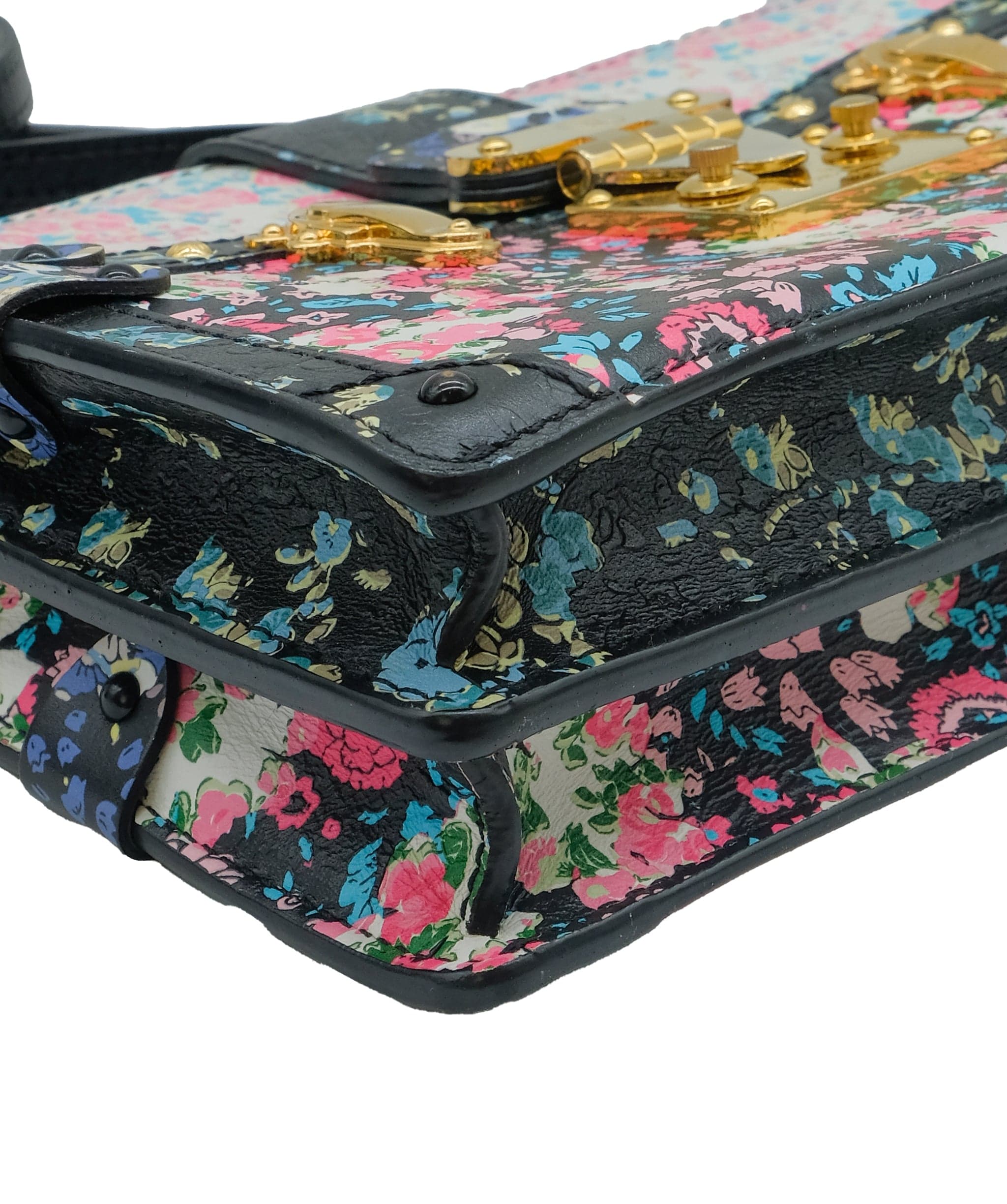 Louis Vuitton Louis Vuitton Trunk Clutch  Floral Print Leather ASC5331