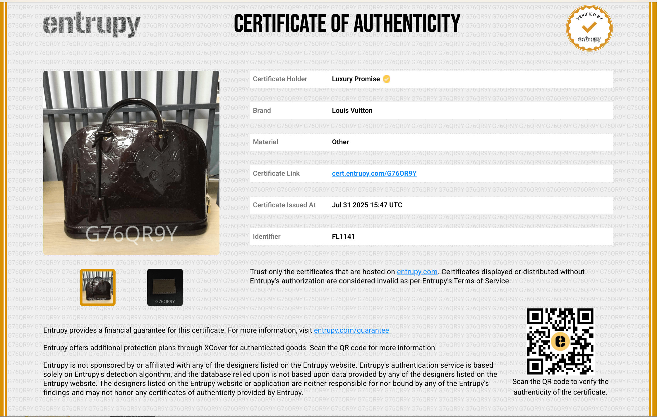 Louis Vuitton Louis Vuitton vernis leather alma  - AJC0449