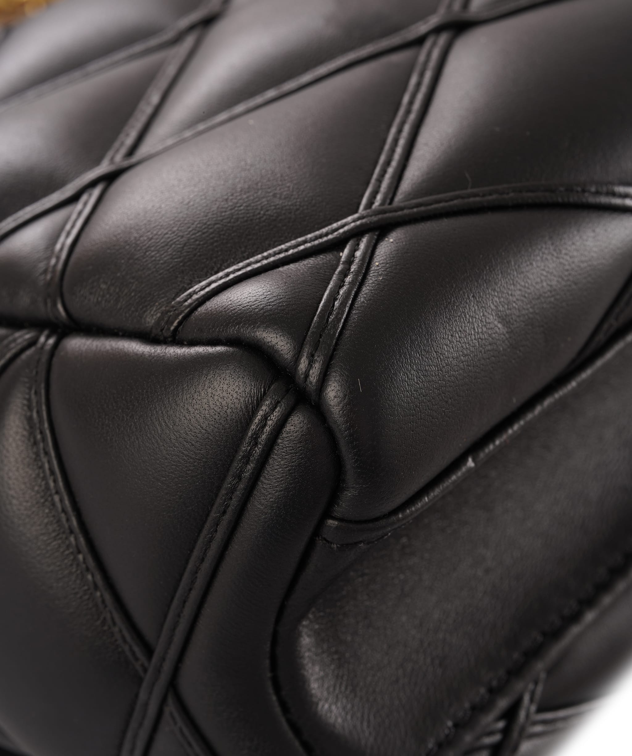 Louis Vuitton Louis Vuttion Black Paddded Lambskin Leather GO-14 MM Bag ALTC1189