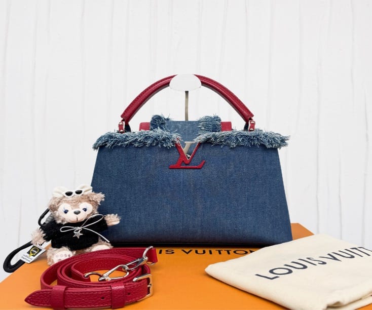 Louis Vuitton LV Denim Blue and Red CAP31 20849037