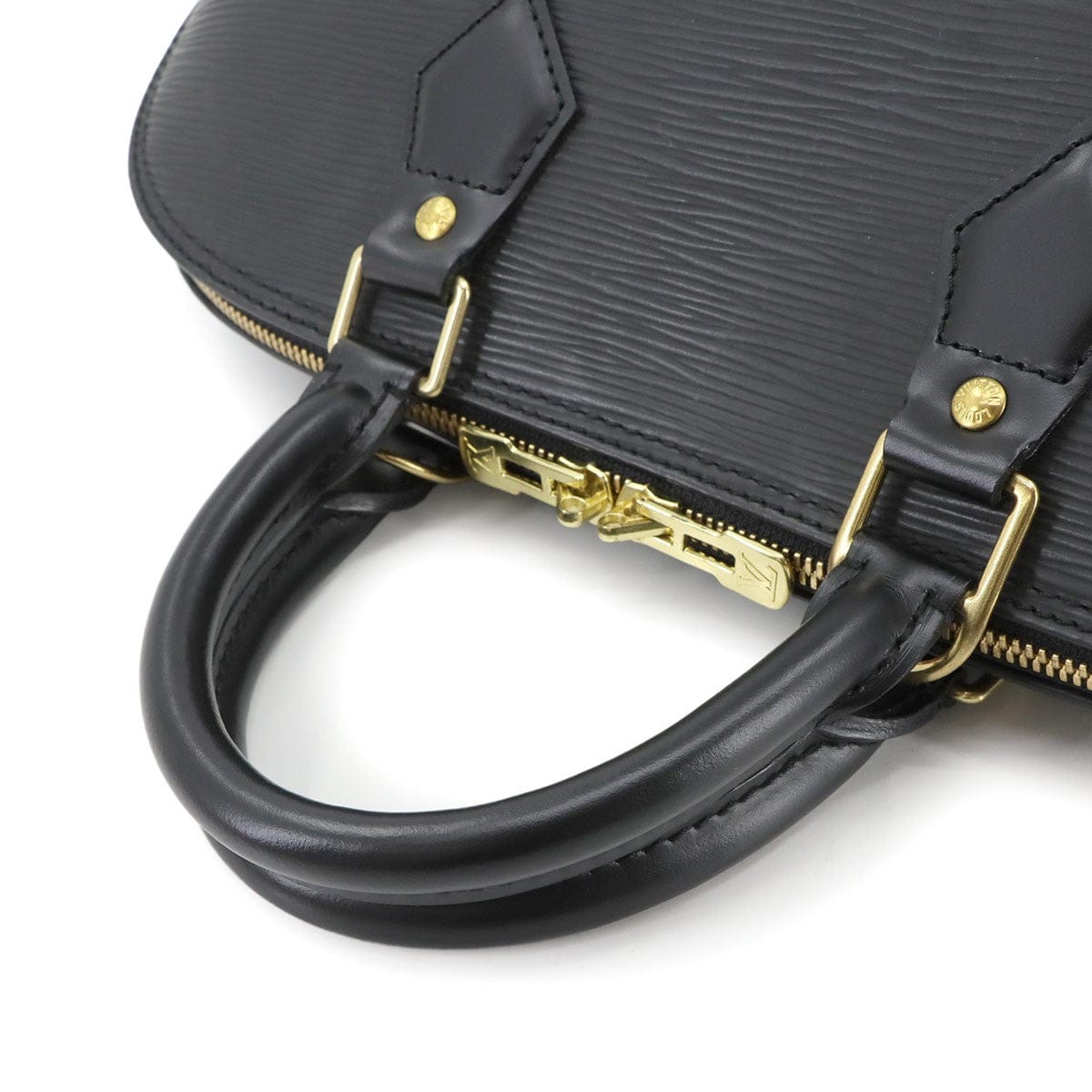 LOUIS VUITTON LOUIS VUITTON Epi Alma PM Hand Bag Leather Noir Black M52142 Purse 90297101