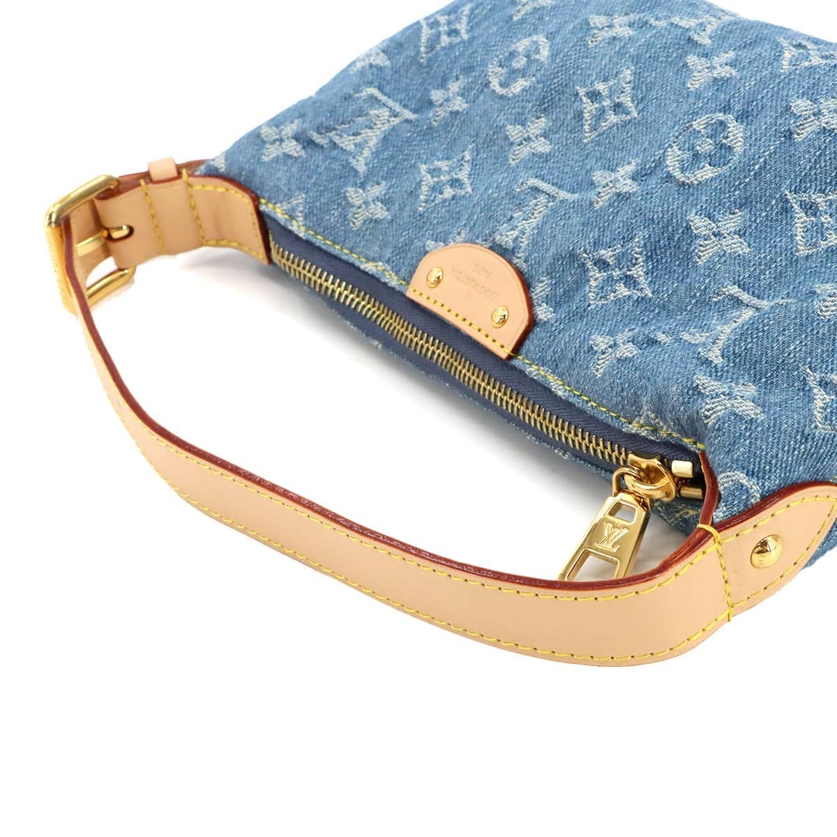 LOUIS VUITTON LOUIS VUITTON Monogram Denim Hills Pochette Hand Bag Blue M82949 90298817