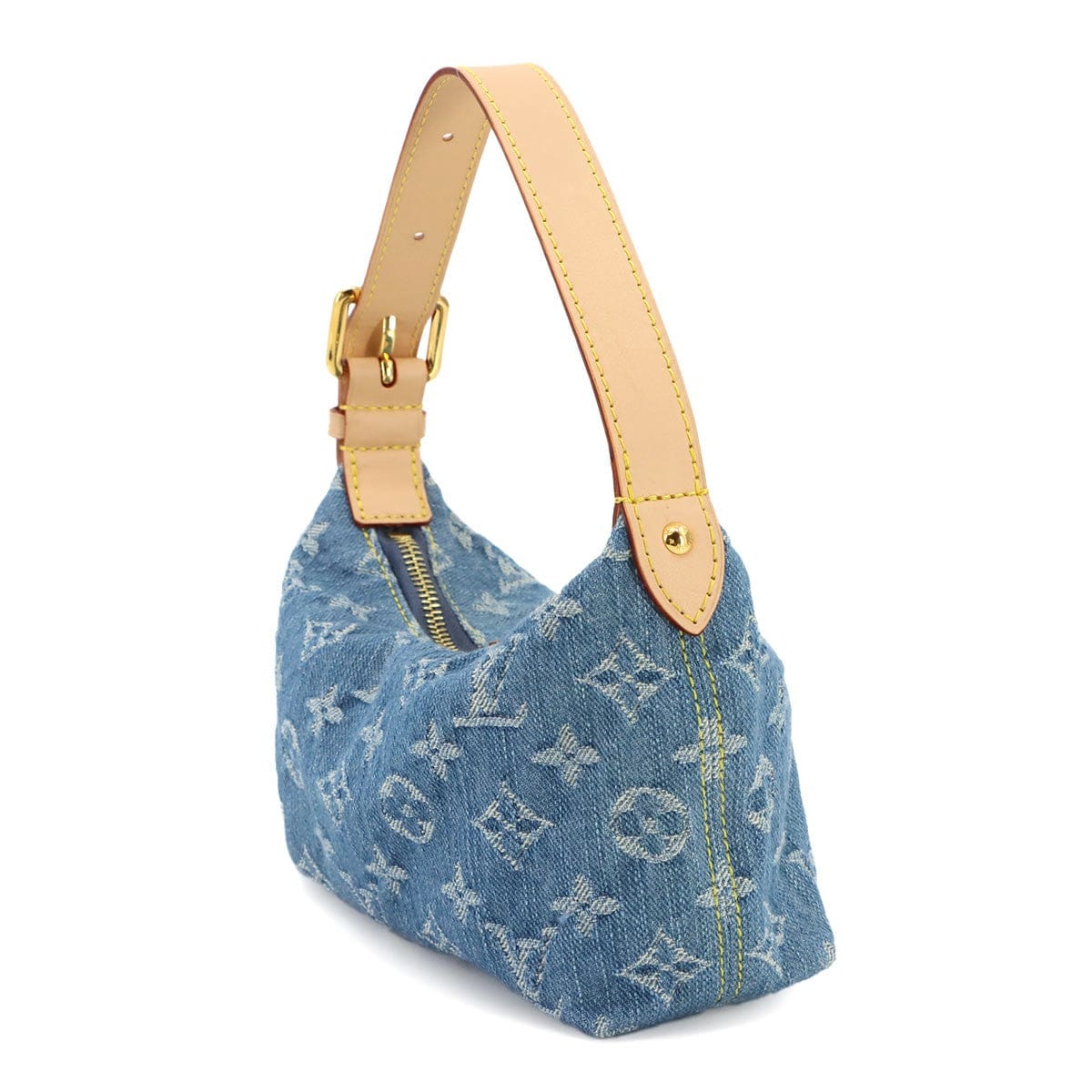 LOUIS VUITTON LOUIS VUITTON Monogram Denim Hills Pochette Hand Bag Blue M82949 90298817