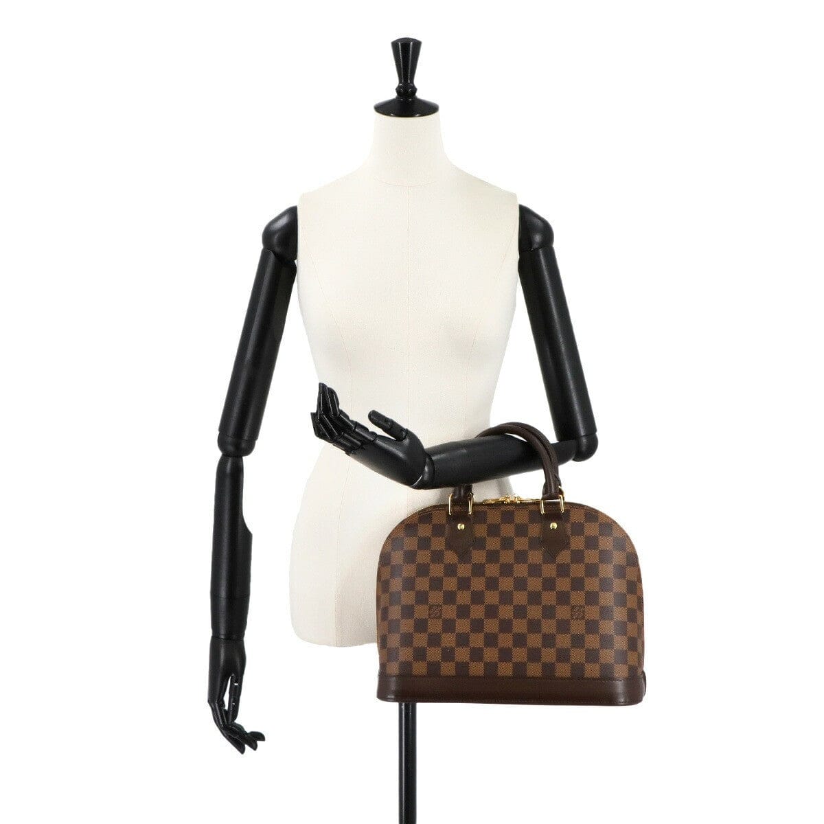 LOUIS VUITTON LOUIS VUITTON Damier Alma PM Hand Bag Ebene Brown N51131 Purse 90303720