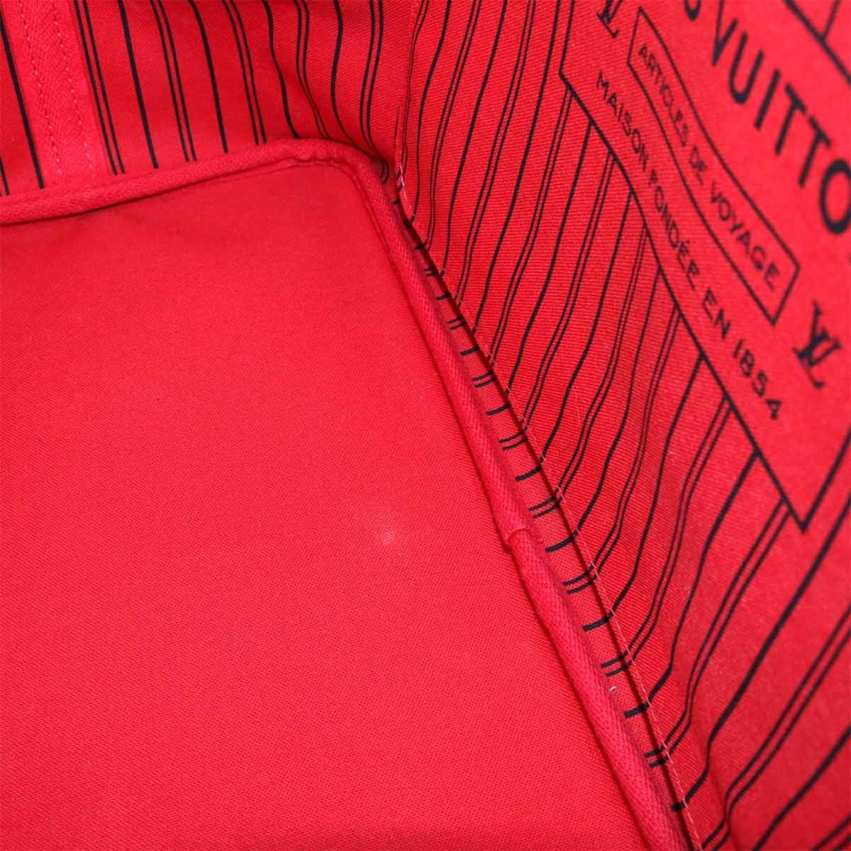 LOUIS VUITTON LOUIS VUITTON Damier Neverfull GM Tote Bag Ebene Cerise N41357 Purse 90301466