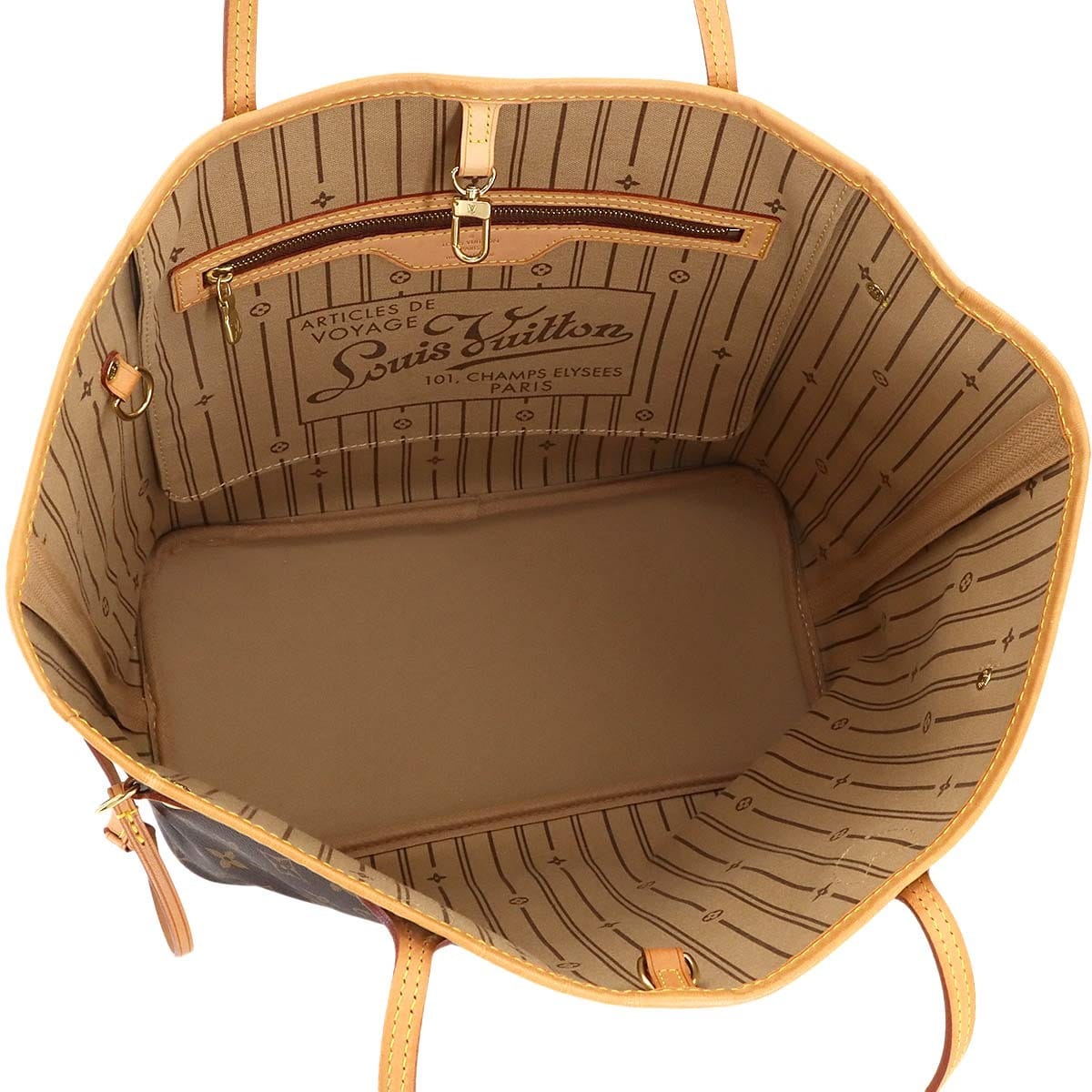 LOUIS VUITTON LOUIS VUITTON Monogram Neverfull MM Tote Bag Brown Beige M40156 Purse 90303747