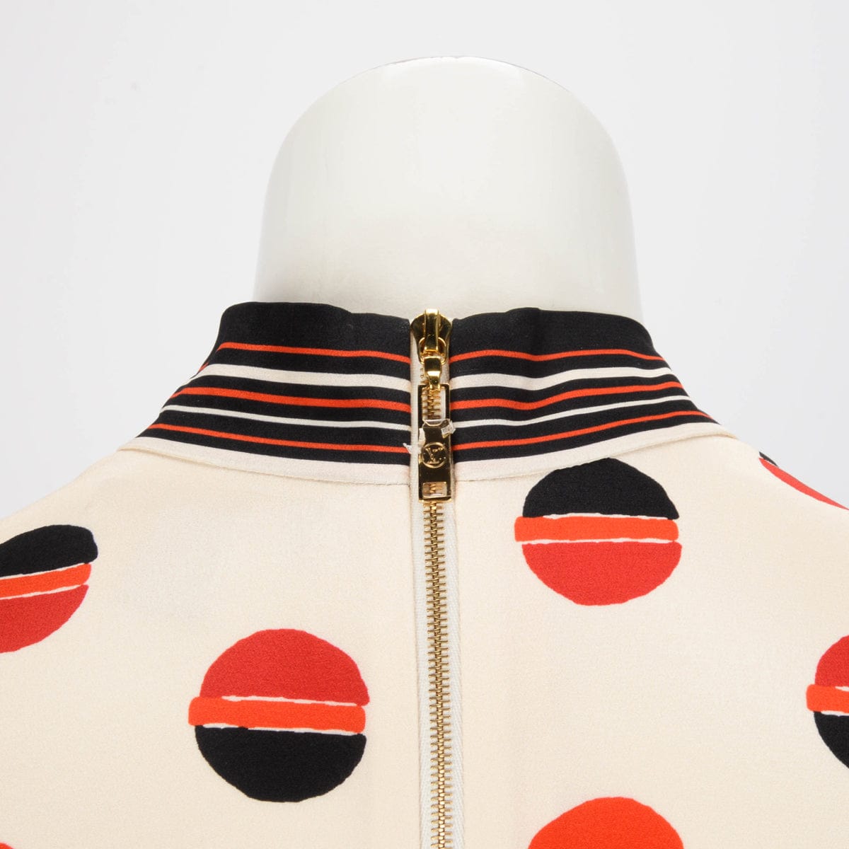 Louis Vuitton Louis Vuitton Beige & Red Silk Flower Printed Dress FR 36