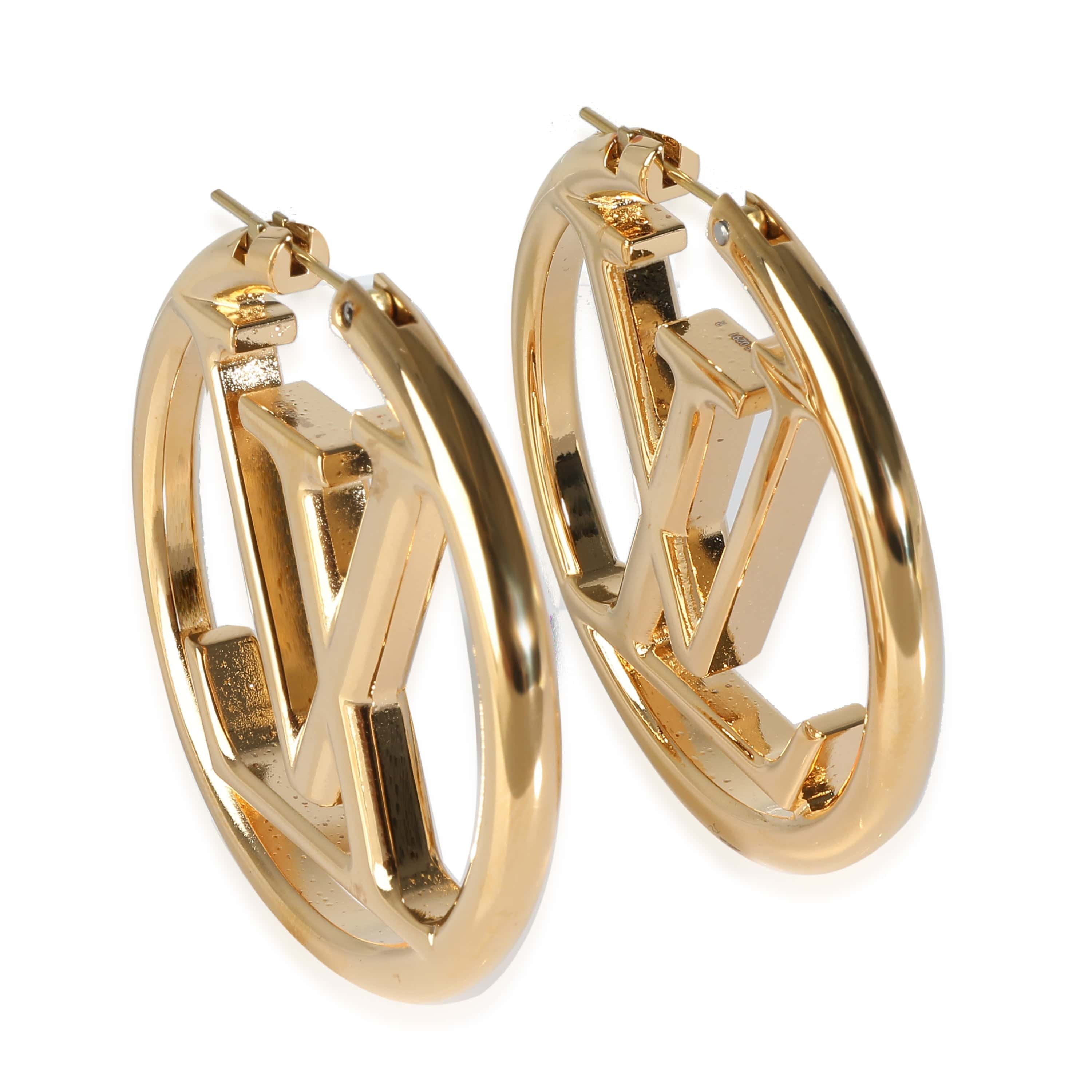 Louis Vuitton Louis Vuitton Louise Gold Hoop Earrings