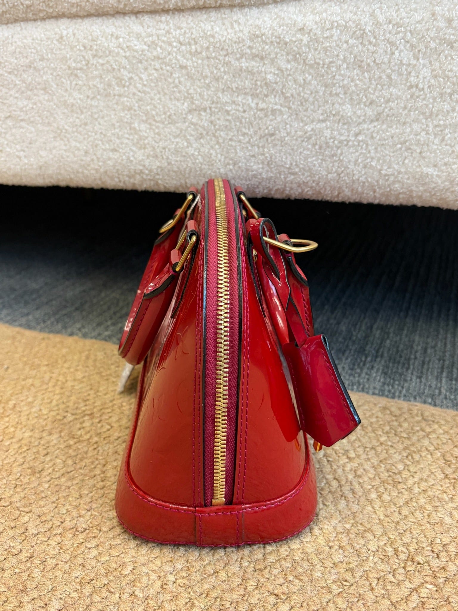 Louis Vuitton Louis Vuitton Alma BB Red Vernis Bag