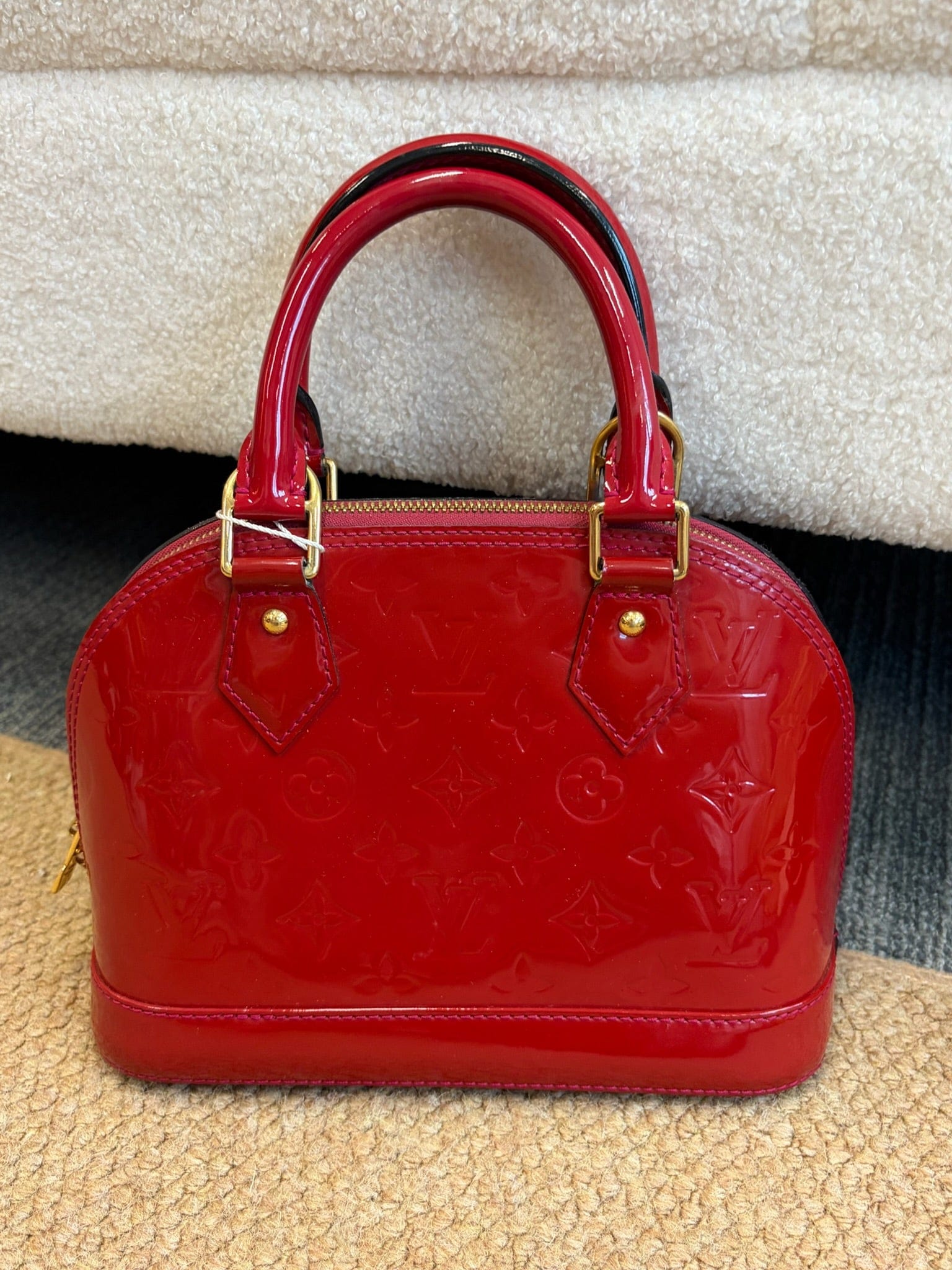 Louis Vuitton Louis Vuitton Alma BB Red Vernis Bag