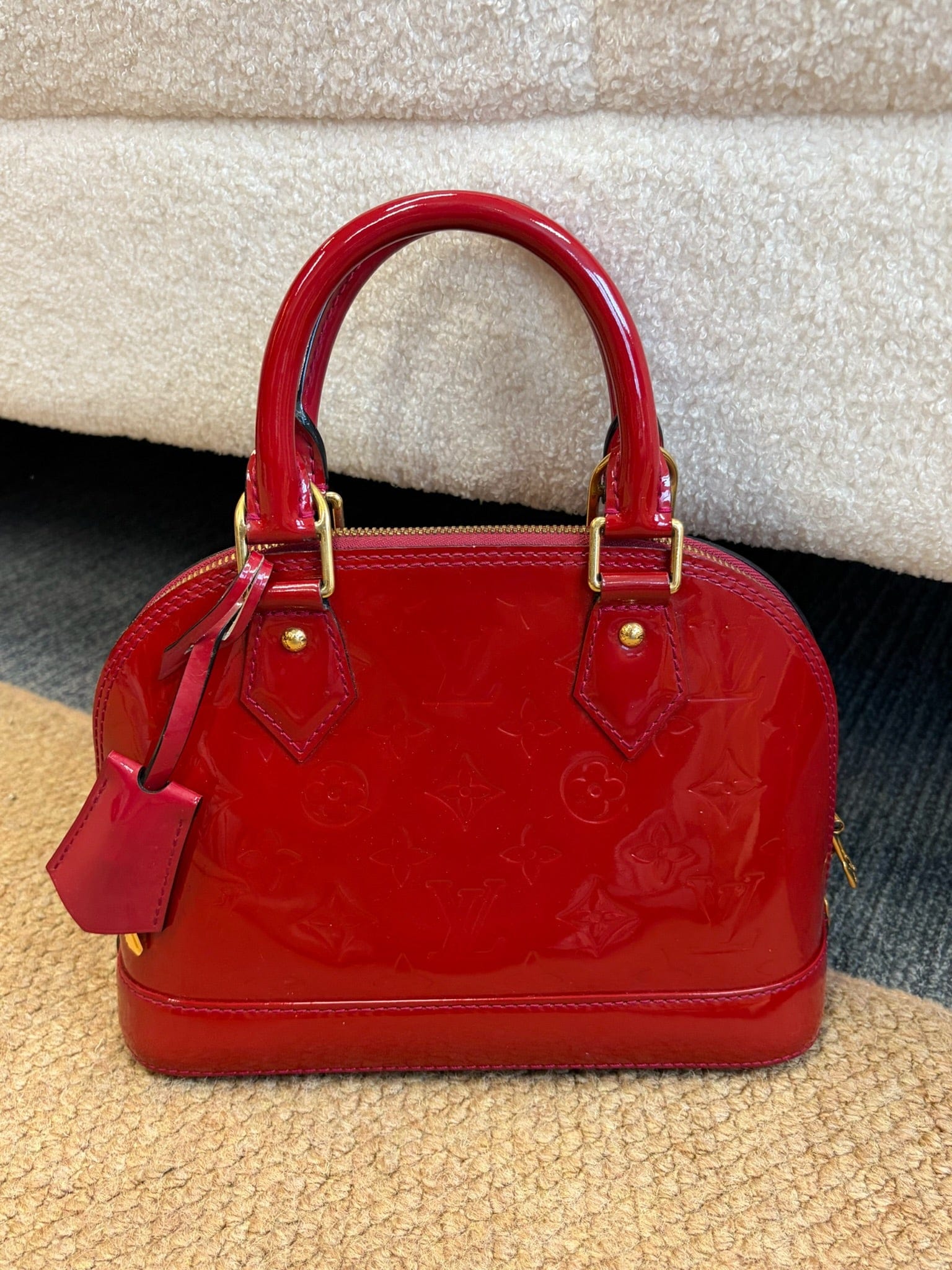 Louis Vuitton Louis Vuitton Alma BB Red Vernis Bag