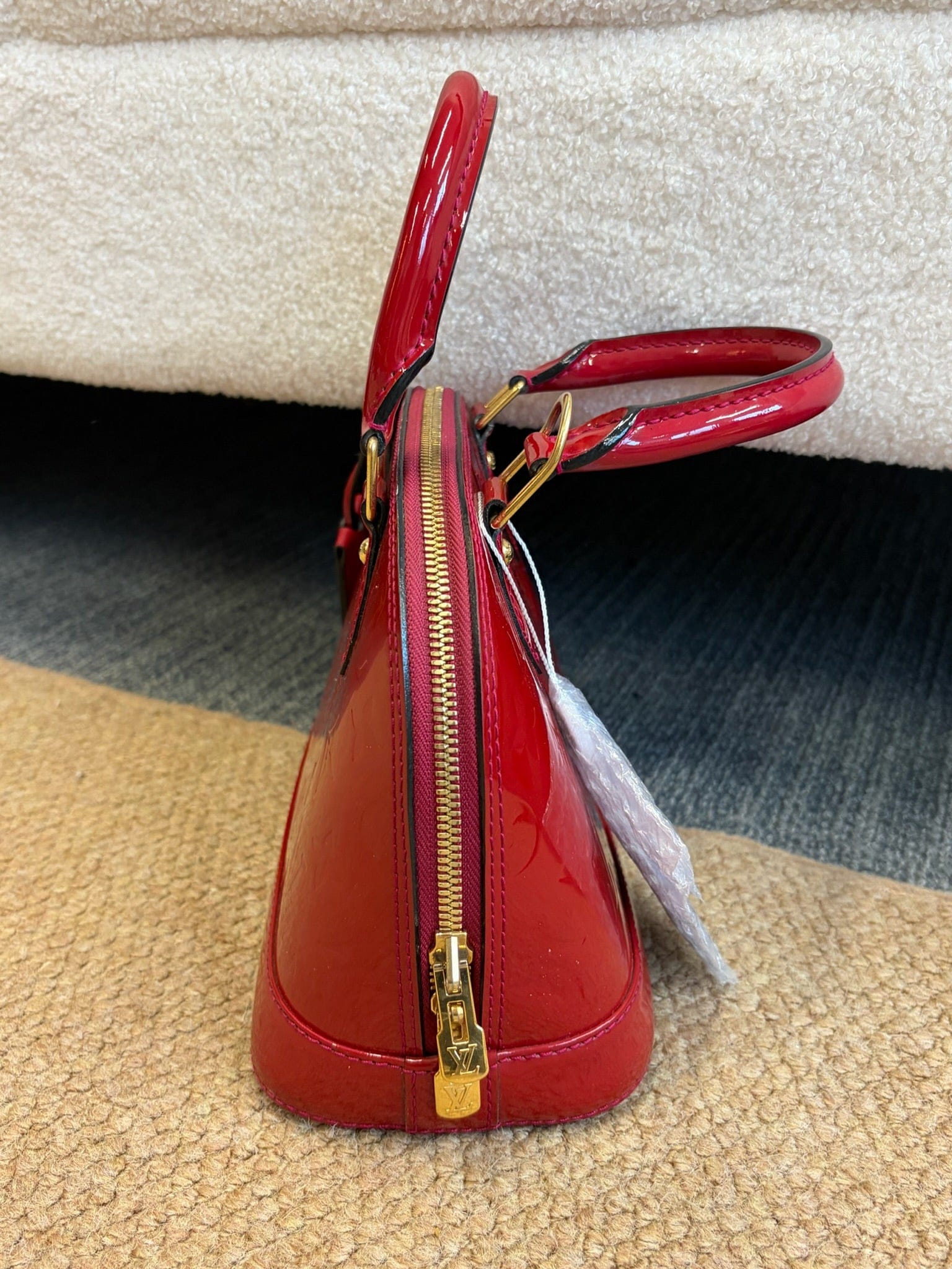 Louis Vuitton Louis Vuitton Alma BB Red Vernis Bag