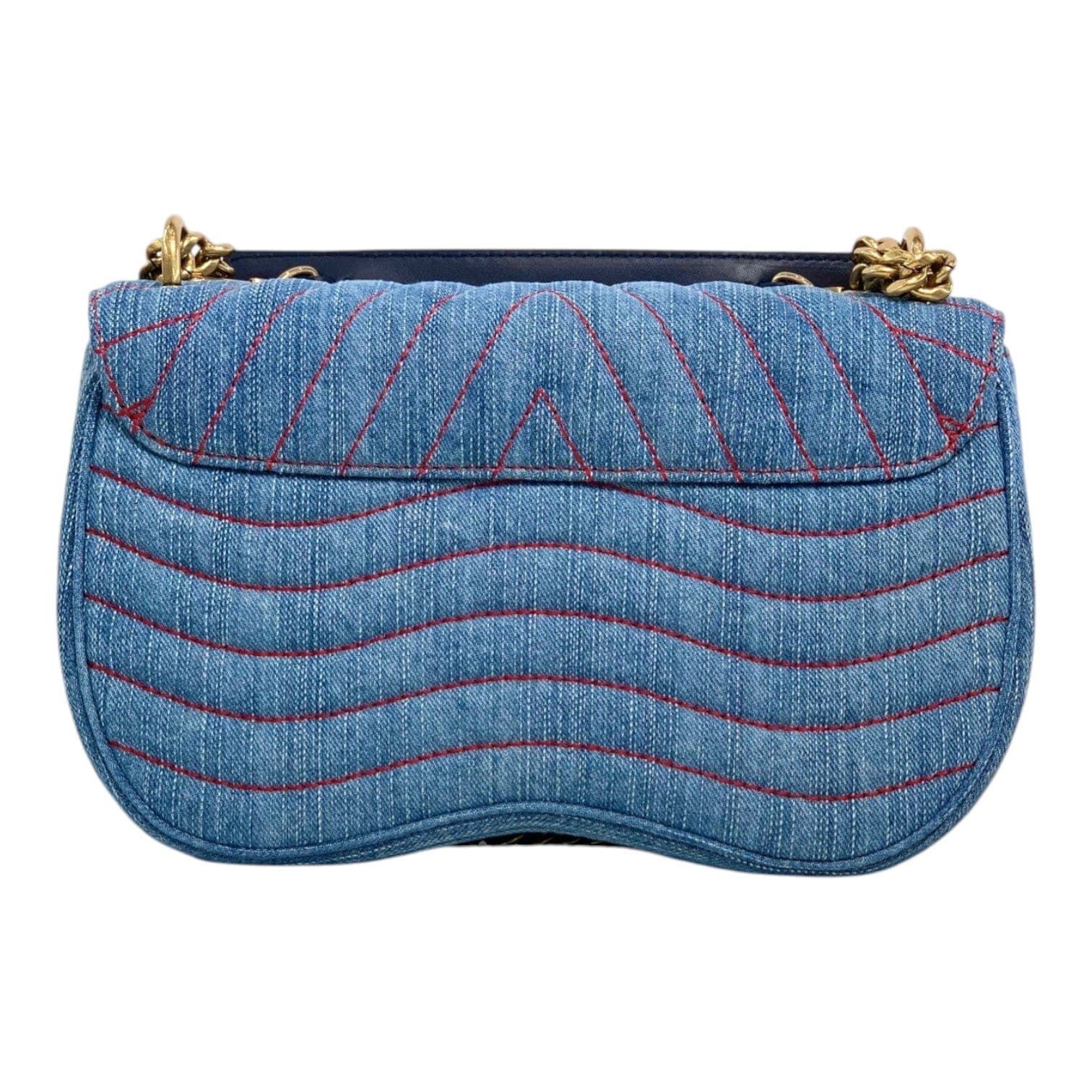 Louis Vuitton Louis Vuitton Blue Denim Wave Chain Bag