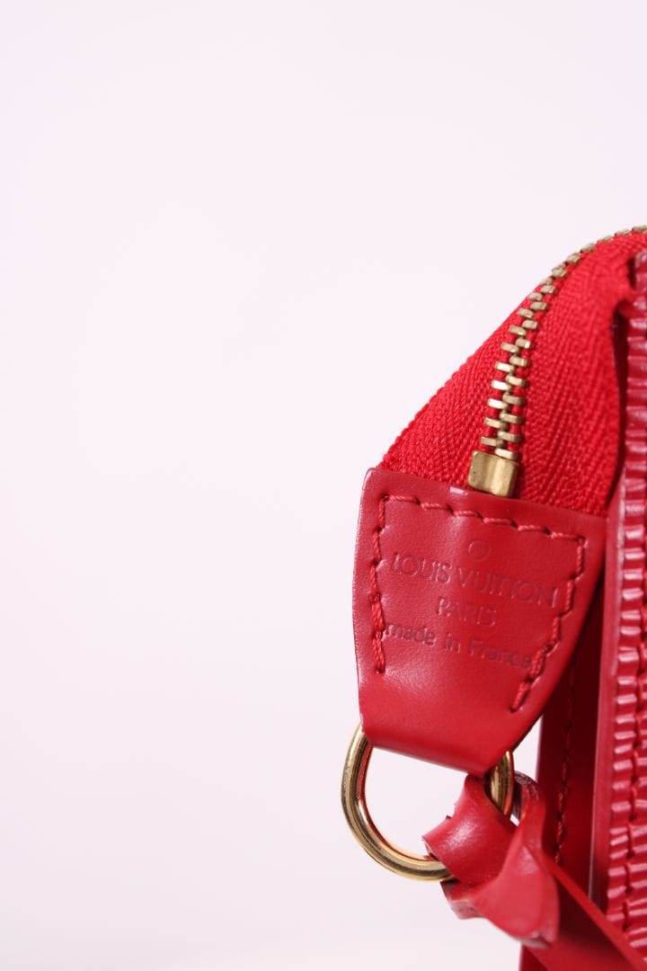 Louis Vuitton Louis Vuitton Epi Pochette Handbag Red
