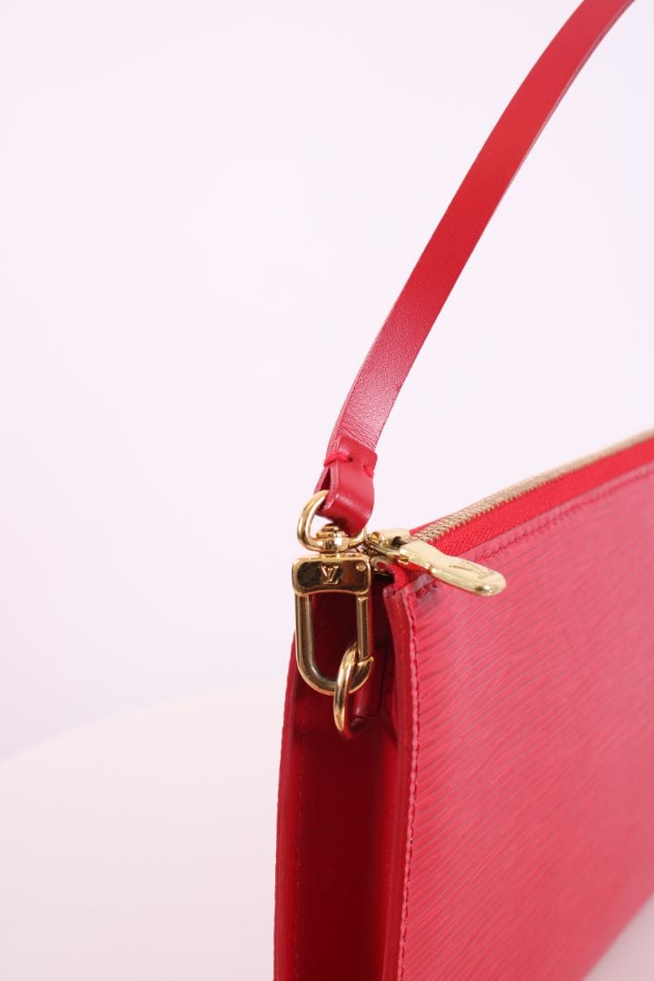 Louis Vuitton Louis Vuitton Epi Pochette Handbag Red