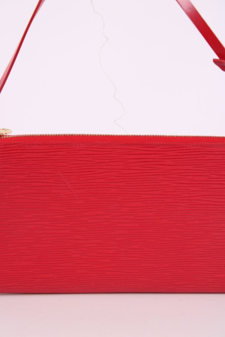 Louis Vuitton Louis Vuitton Epi Pochette Handbag Red