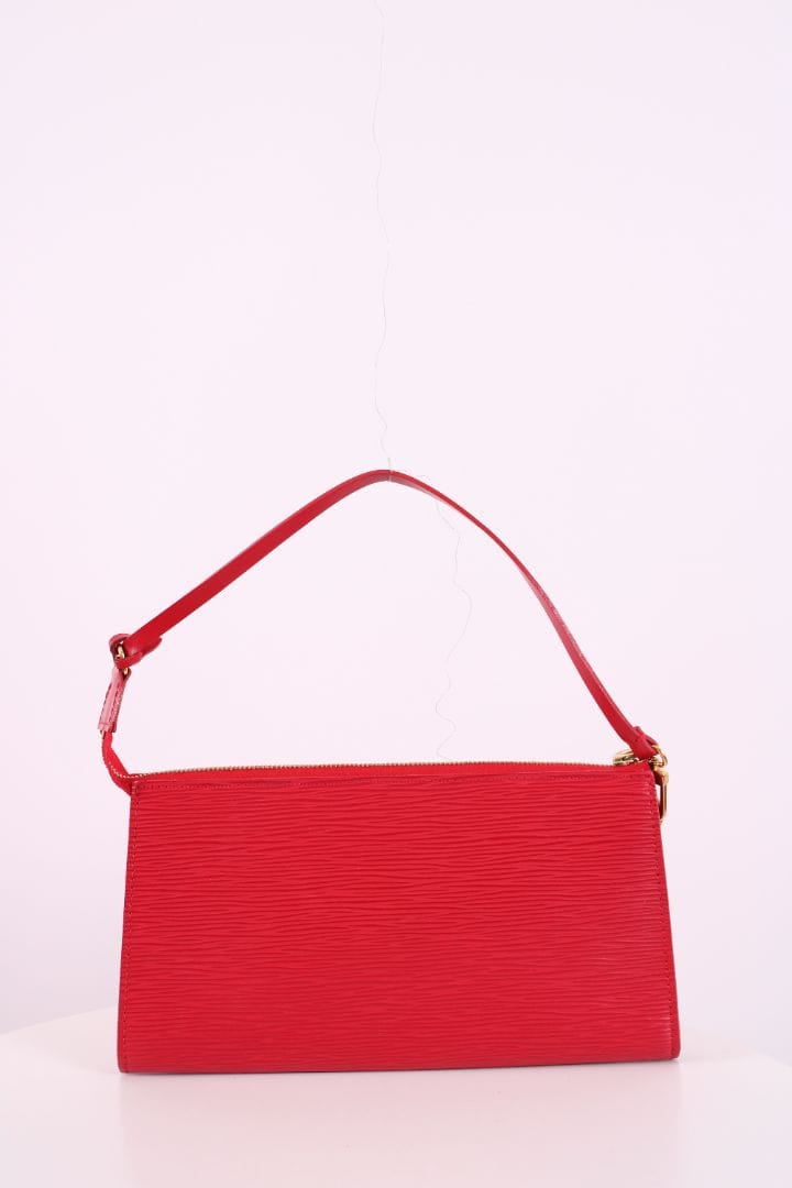 Louis Vuitton Louis Vuitton Epi Pochette Handbag Red