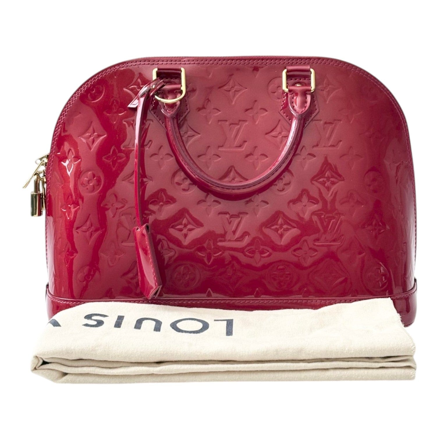 Louis Vuitton Louis Vuitton Red Alma in Vernis Leather Bag