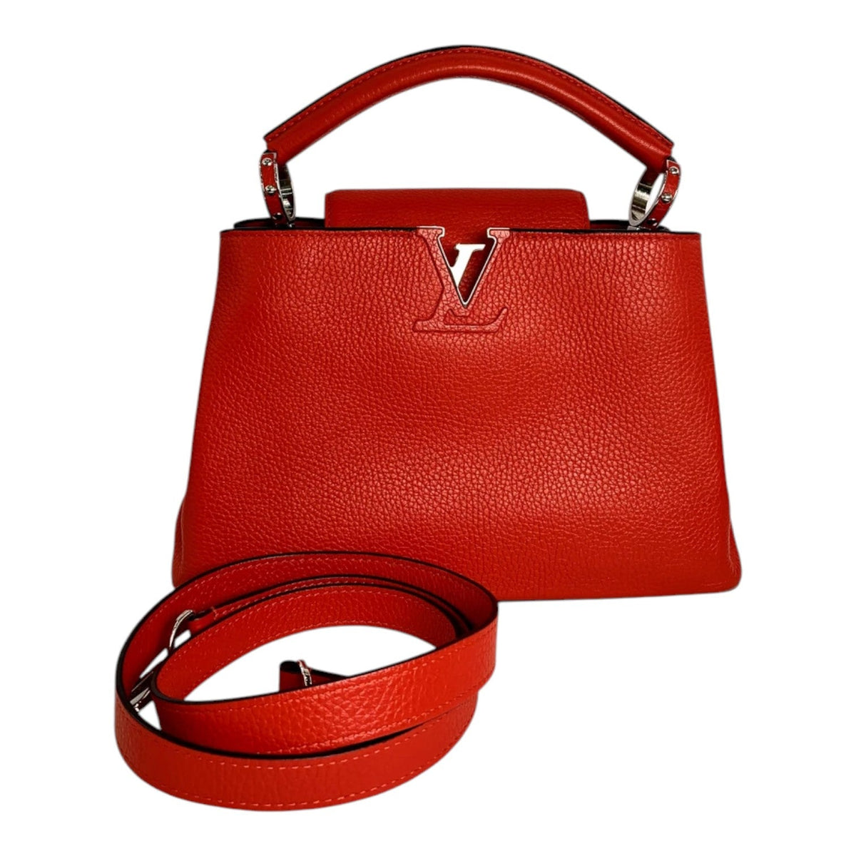 Louis Vuitton Louis Vuitton Red Capucines BB 27cm Bag with Strap
