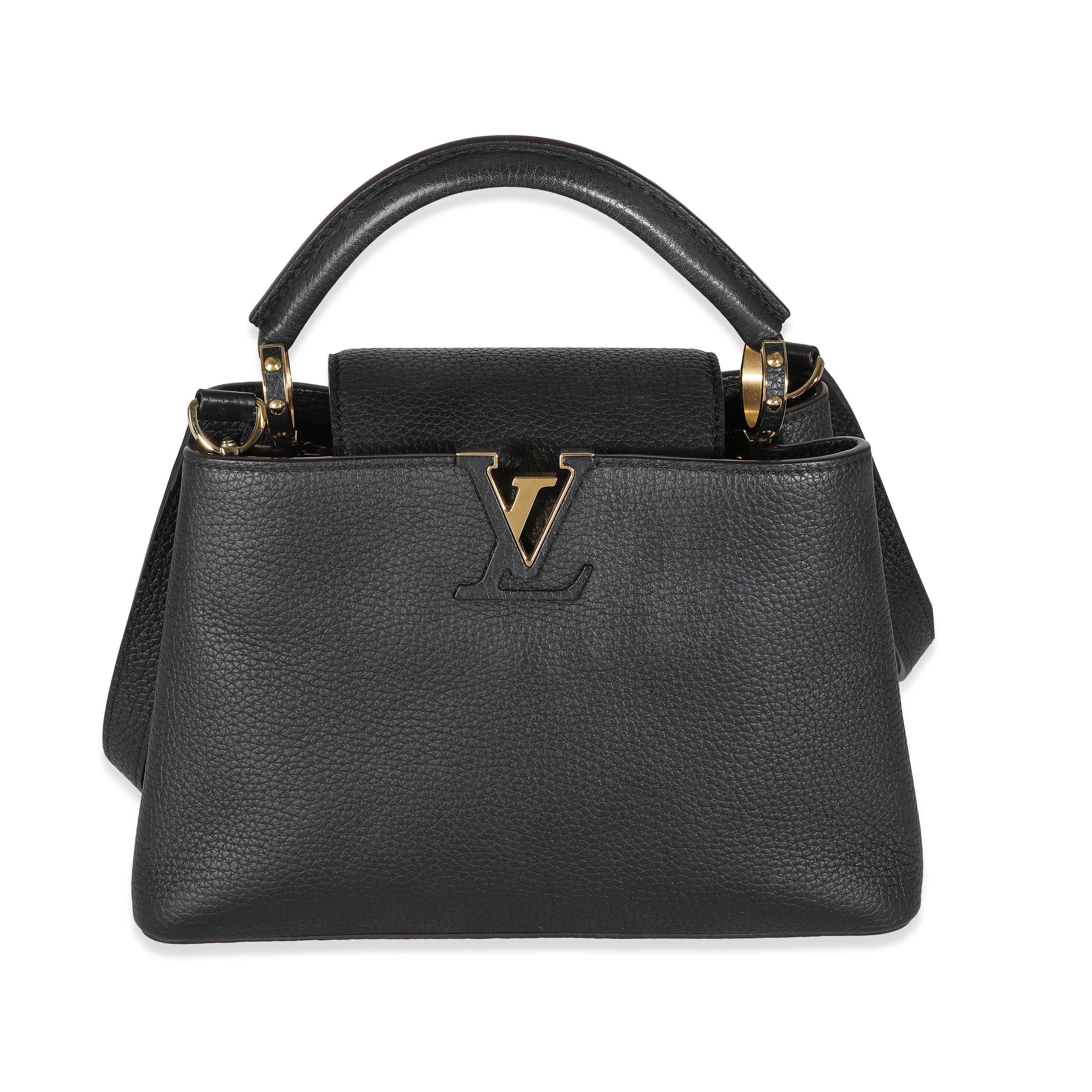 Louis Vuitton Black Taurillon Capucines BB