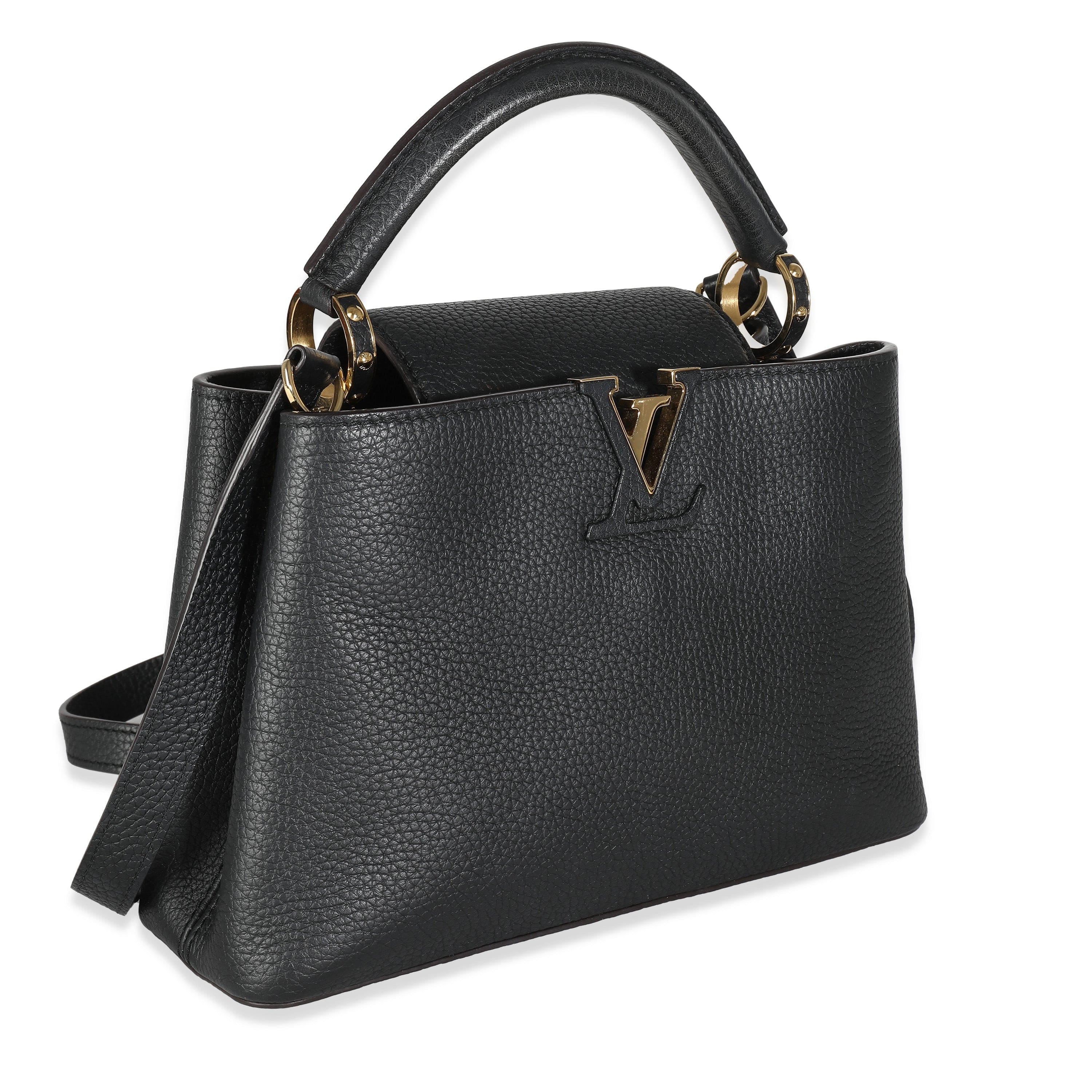 Louis Vuitton Black Taurillon Capucines BB