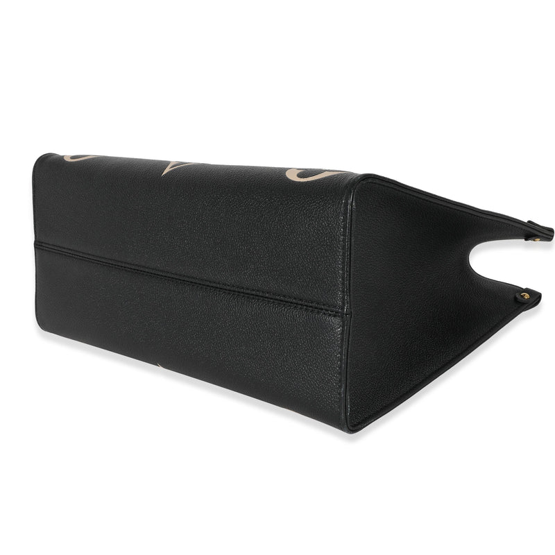 LV x YK OnTheGo MM Bag - Luxury Monogram Empreinte Leather Black